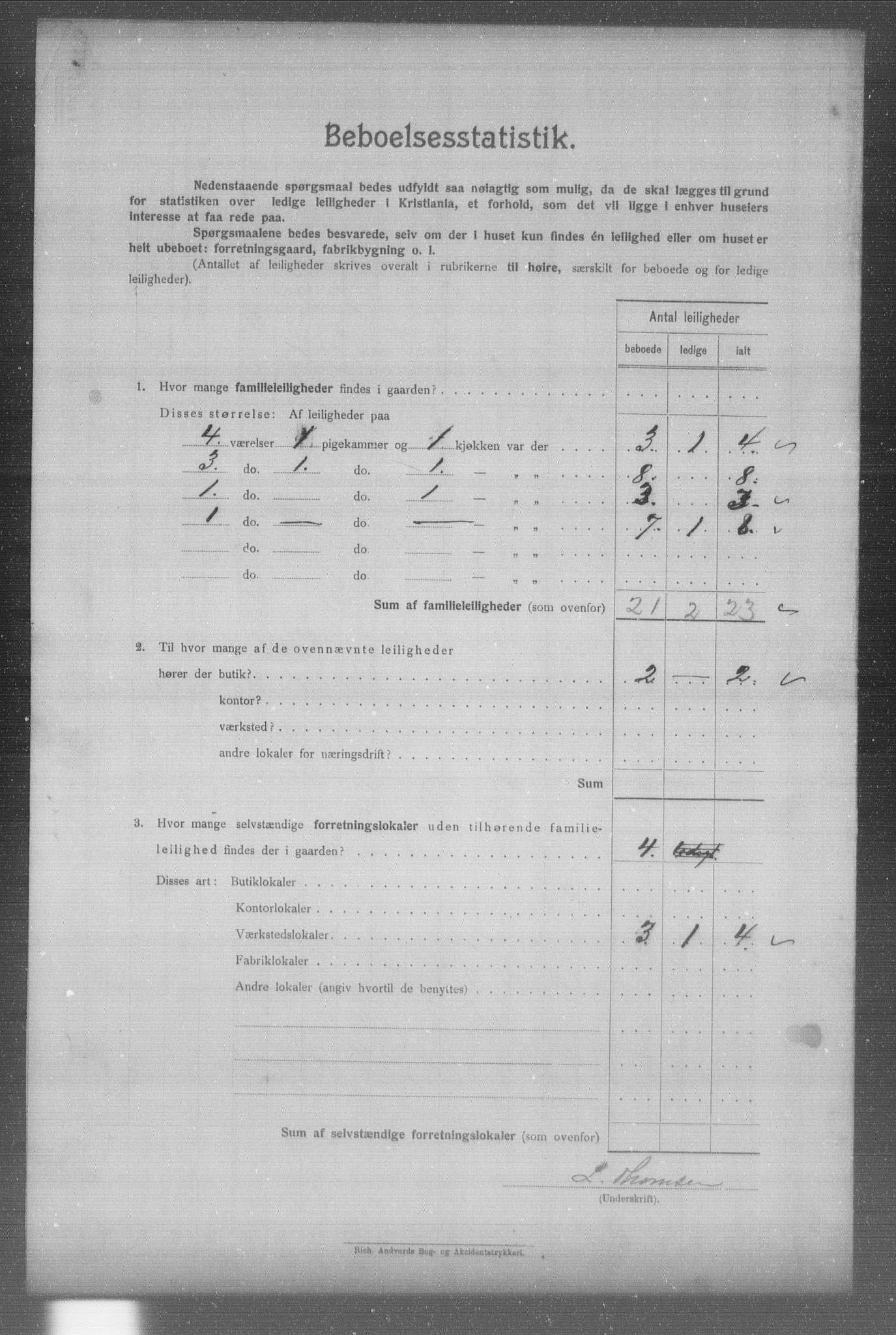 OBA, Municipal Census 1904 for Kristiania, 1904, p. 2443