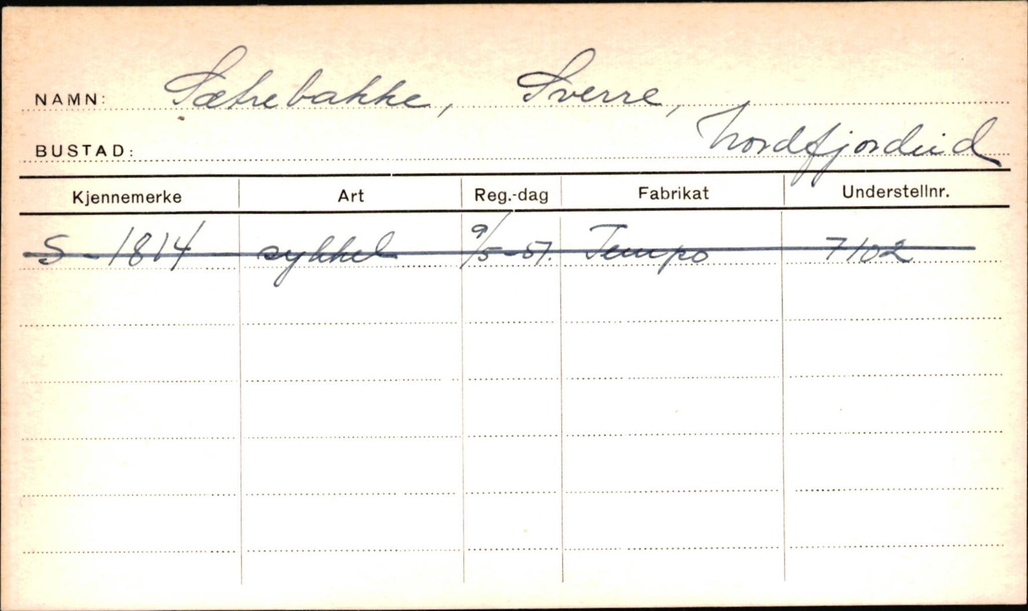 Statens vegvesen, Sogn og Fjordane vegkontor, AV/SAB-A-5301/4/F/L0002: Eigarregister Fjordane til 1.6.1961, 1930-1961, p. 32