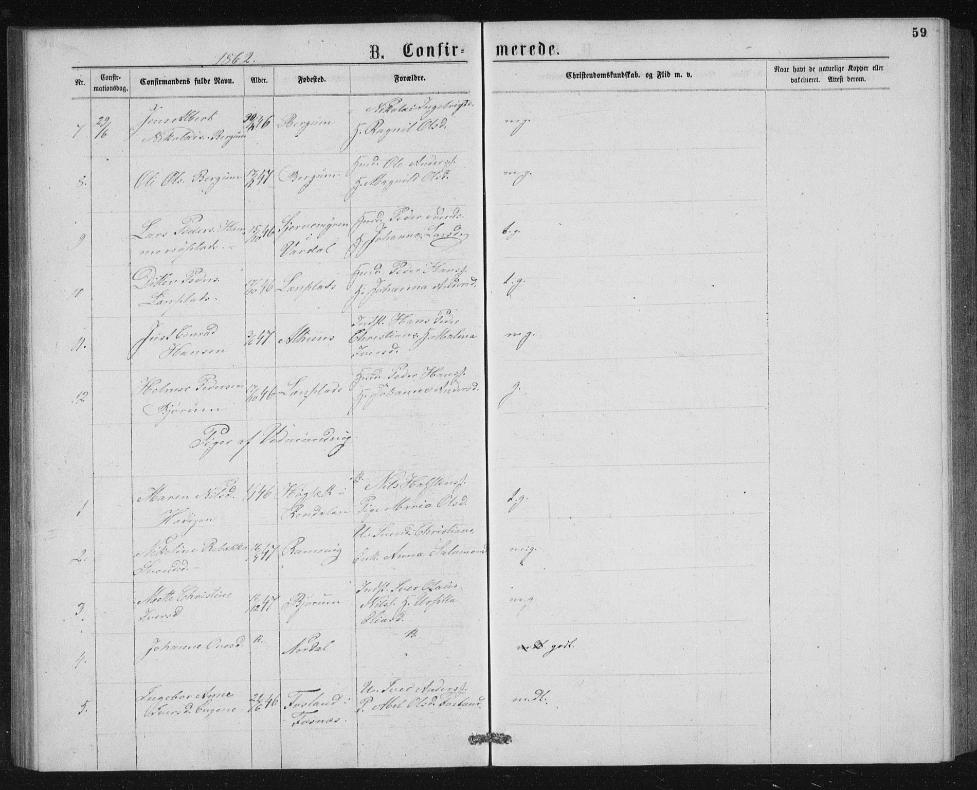 Ministerialprotokoller, klokkerbøker og fødselsregistre - Nord-Trøndelag, AV/SAT-A-1458/768/L0567: Parish register (official) no. 768A02, 1837-1865, p. 59