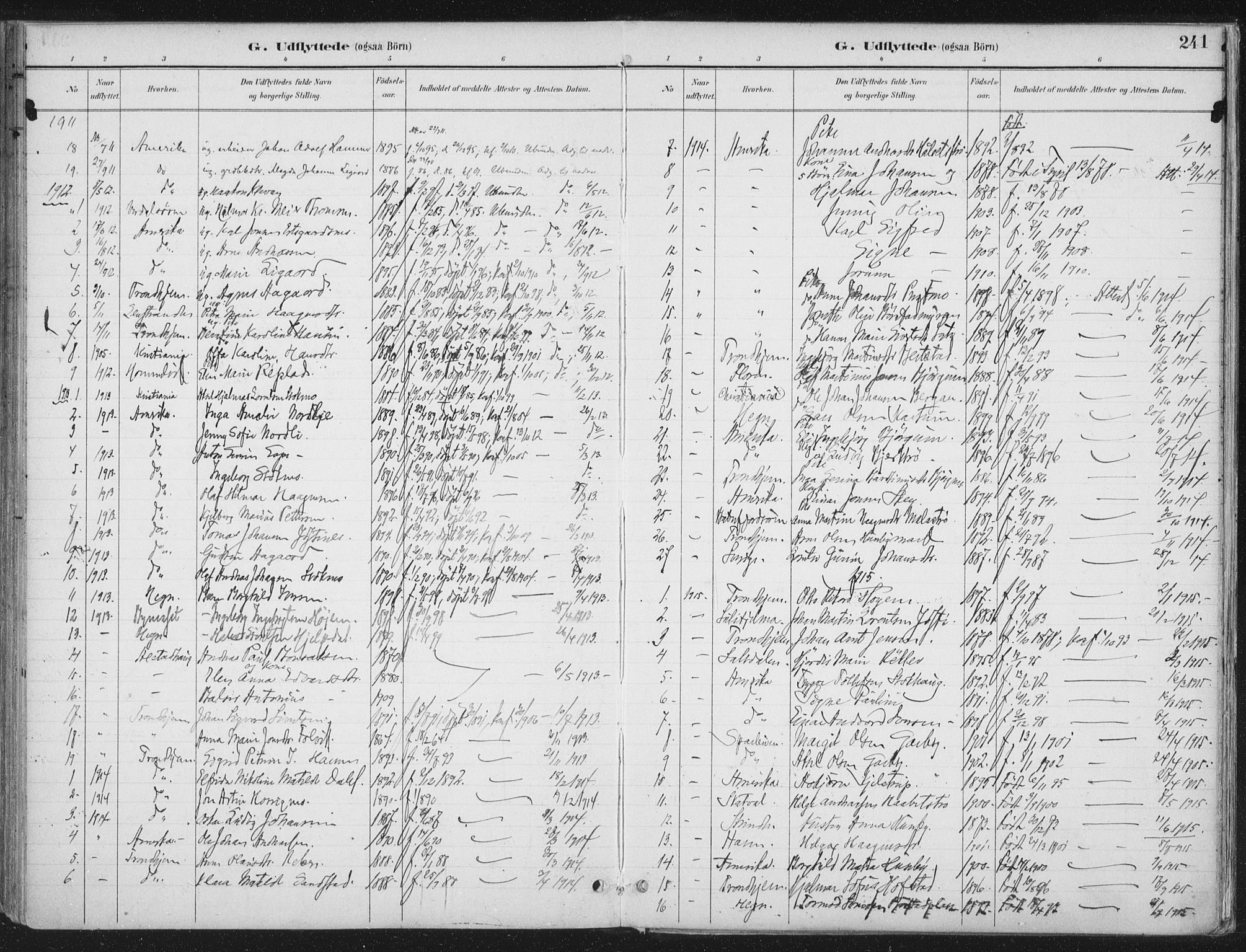 Ministerialprotokoller, klokkerbøker og fødselsregistre - Nord-Trøndelag, SAT/A-1458/709/L0082: Parish register (official) no. 709A22, 1896-1916, p. 241