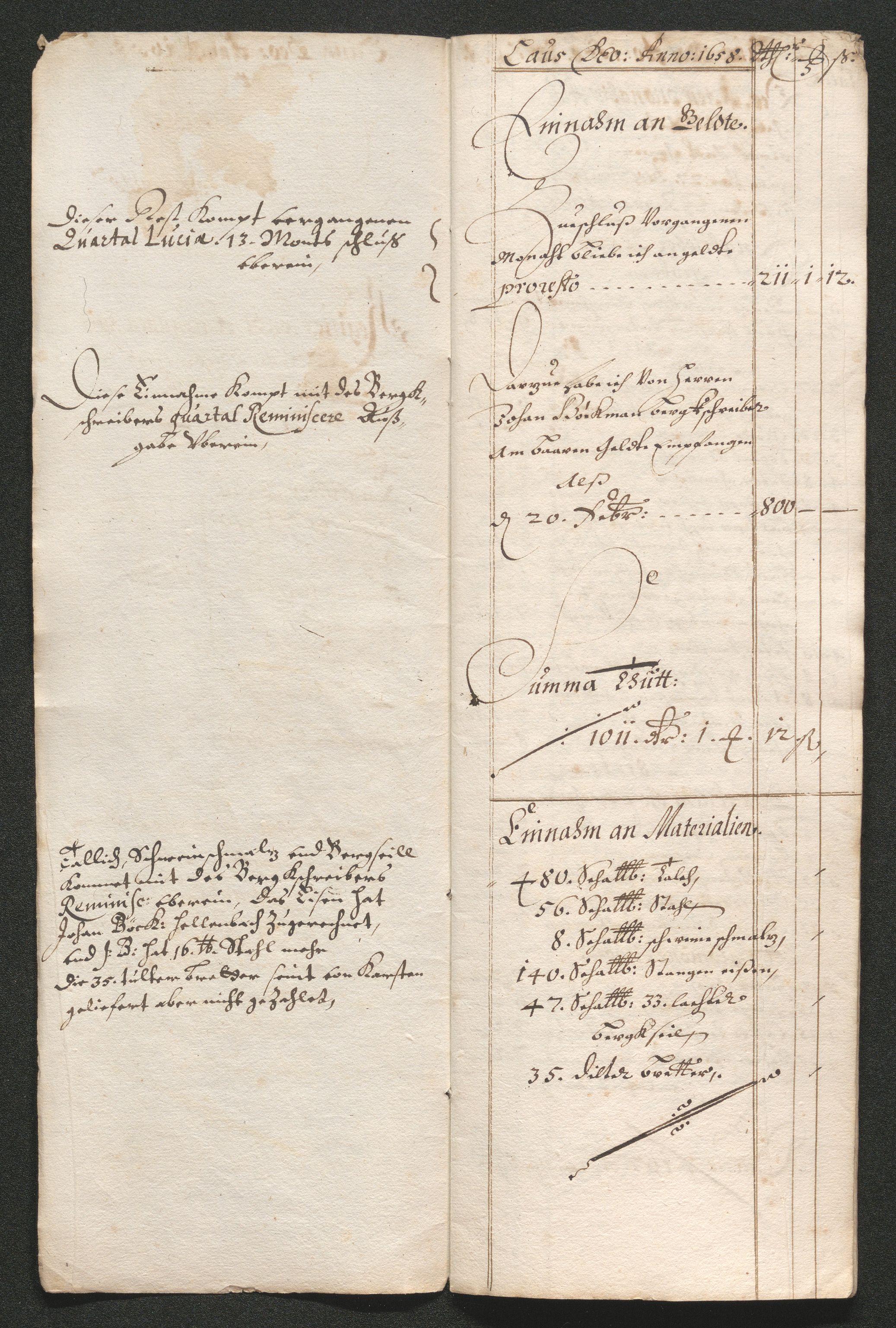 Kongsberg Sølvverk 1623-1816, AV/SAKO-EA-3135/001/D/Dc/Dcd/L0033: Utgiftsregnskap for gruver m.m. , 1658, p. 14