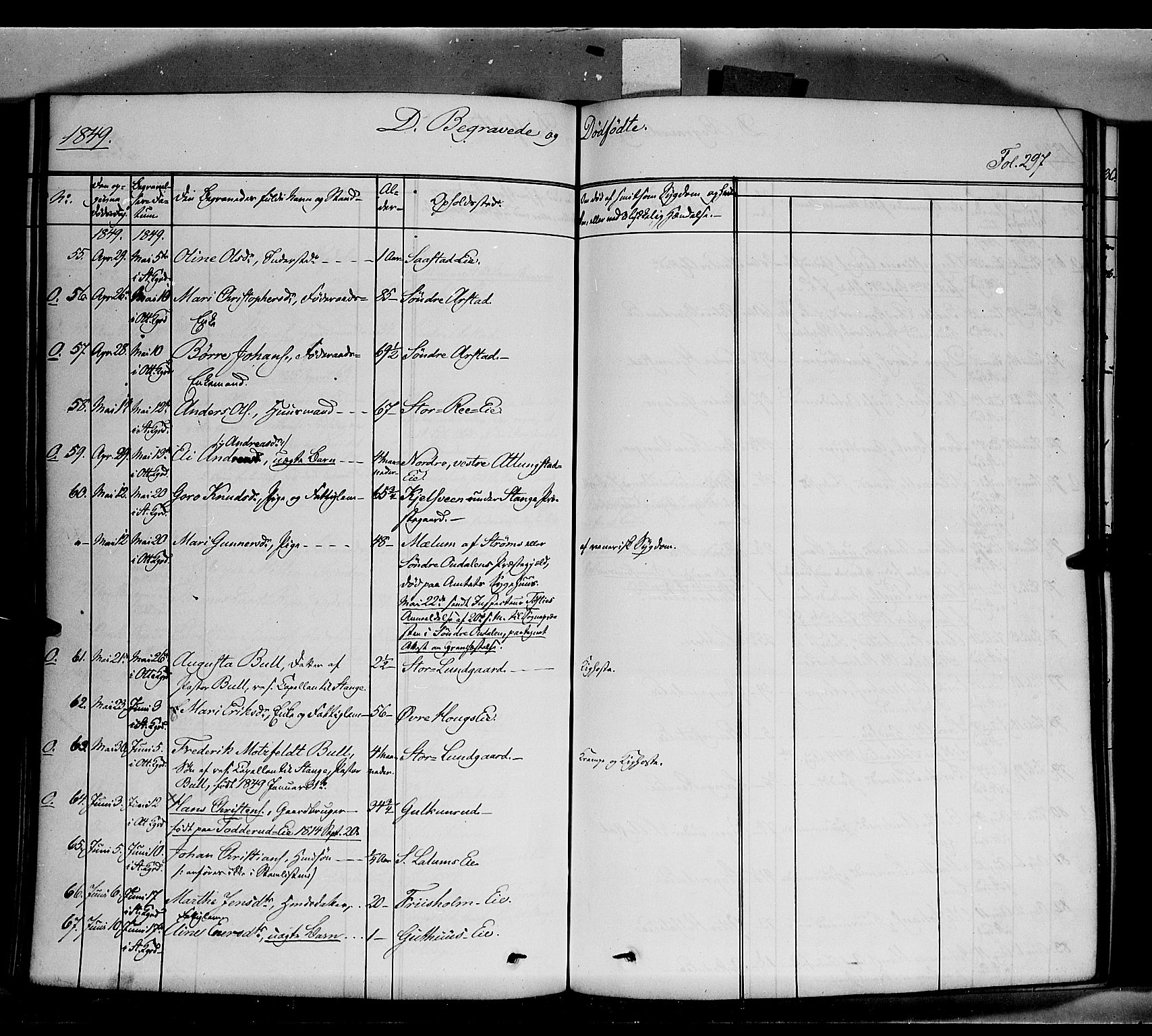 Stange prestekontor, SAH/PREST-002/K/L0011: Parish register (official) no. 11, 1846-1852, p. 297