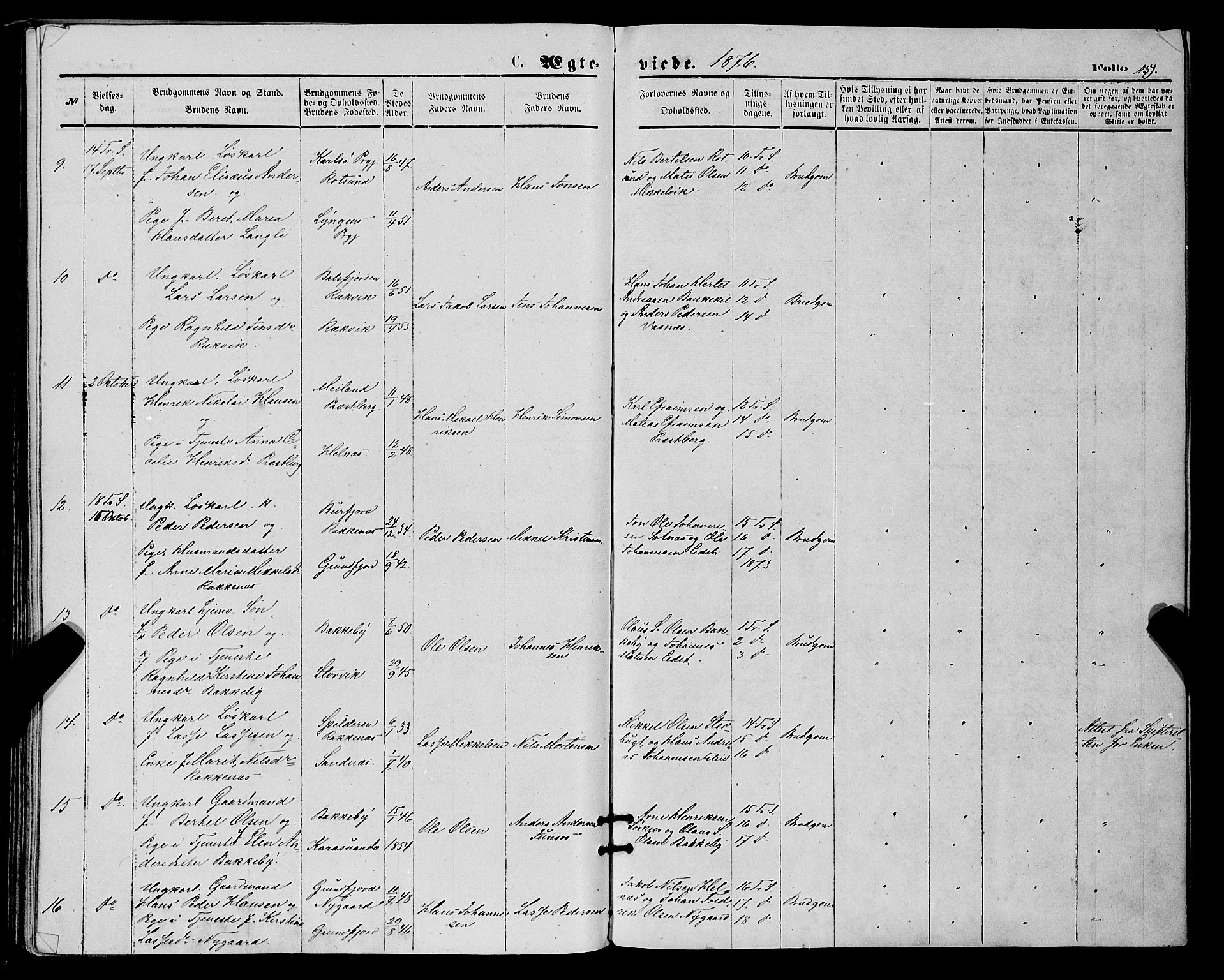 Skjervøy sokneprestkontor, SATØ/S-1300/H/Ha/Haa/L0008kirke: Parish register (official) no. 8, 1871-1877, p. 151
