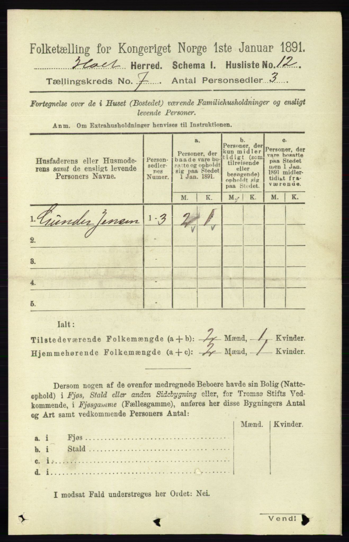 RA, 1891 census for 0914 Holt, 1891, p. 3306