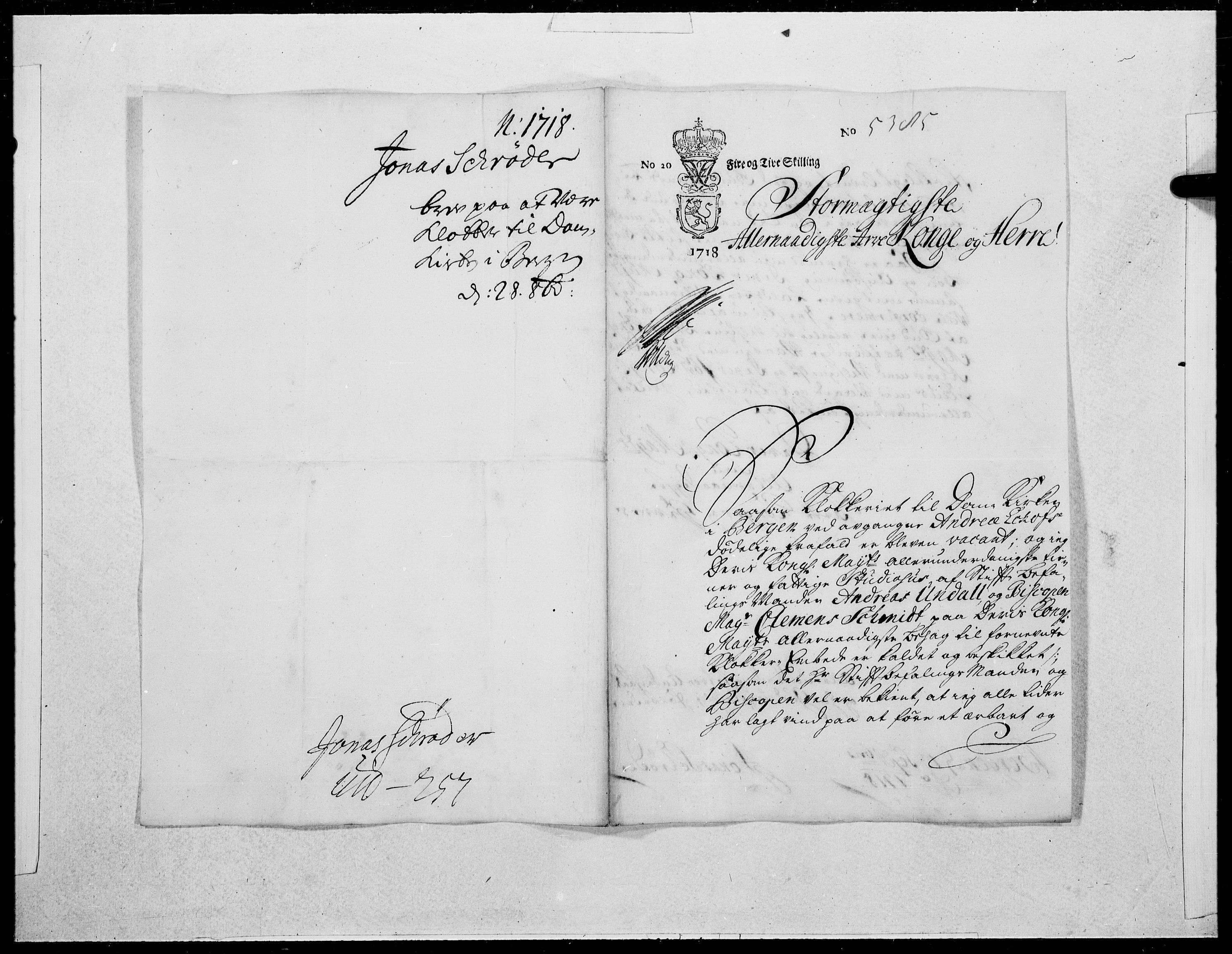 Danske Kanselli 1572-1799, AV/RA-EA-3023/F/Fc/Fcc/Fcca/L0083: Norske innlegg 1572-1799, 1718, p. 52