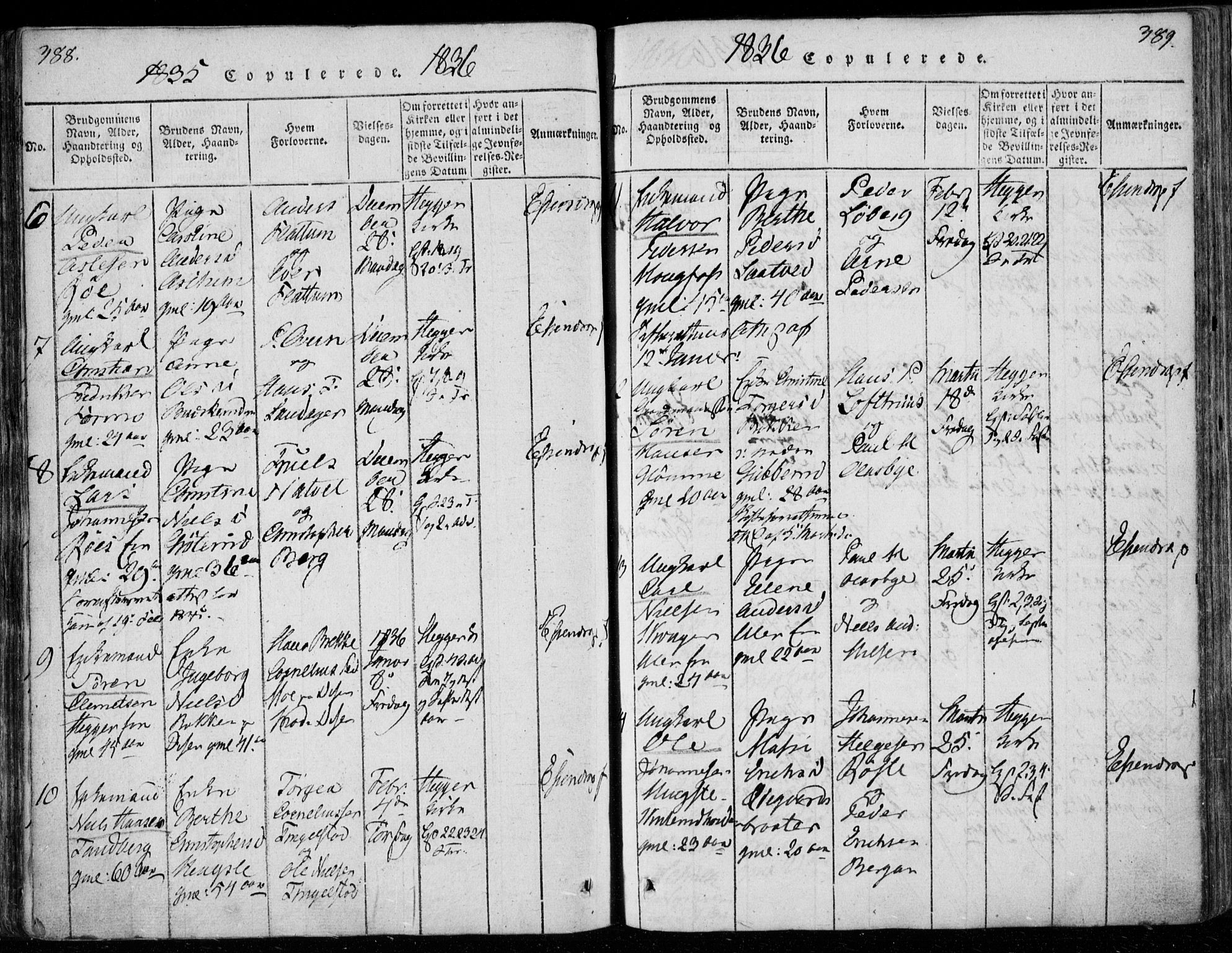 Modum kirkebøker, AV/SAKO-A-234/F/Fa/L0006: Parish register (official) no. 6, 1832-1841, p. 388-389