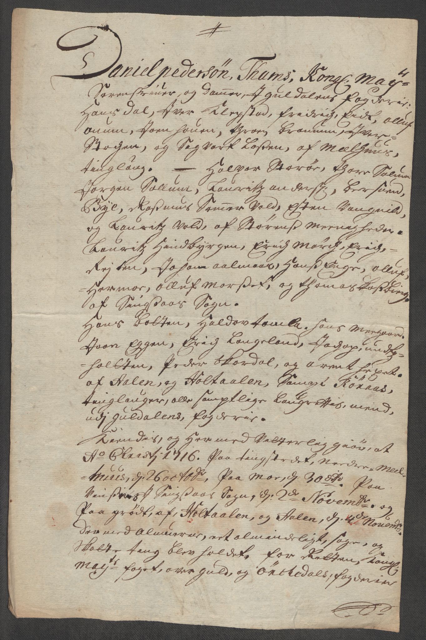 Rentekammeret inntil 1814, Reviderte regnskaper, Fogderegnskap, RA/EA-4092/R60/L3968: Fogderegnskap Orkdal og Gauldal, 1716, p. 97