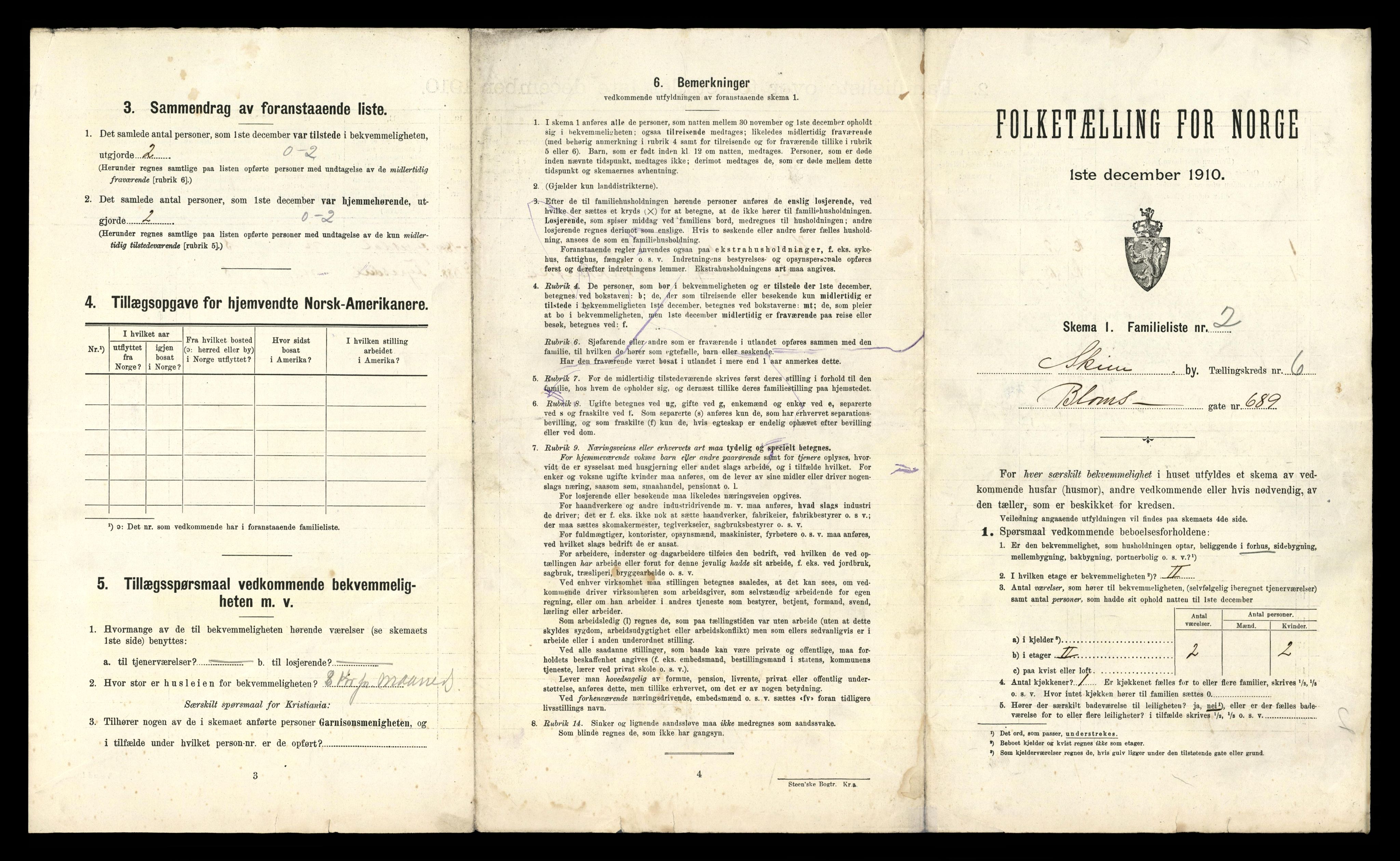 RA, 1910 census for Skien, 1910, p. 3676