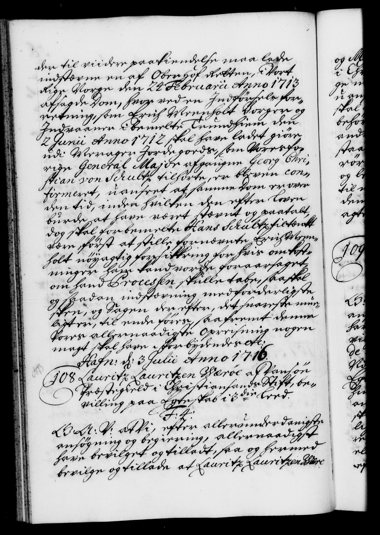 Danske Kanselli 1572-1799, AV/RA-EA-3023/F/Fc/Fca/Fcaa/L0022: Norske registre, 1716-1719, p. 56b