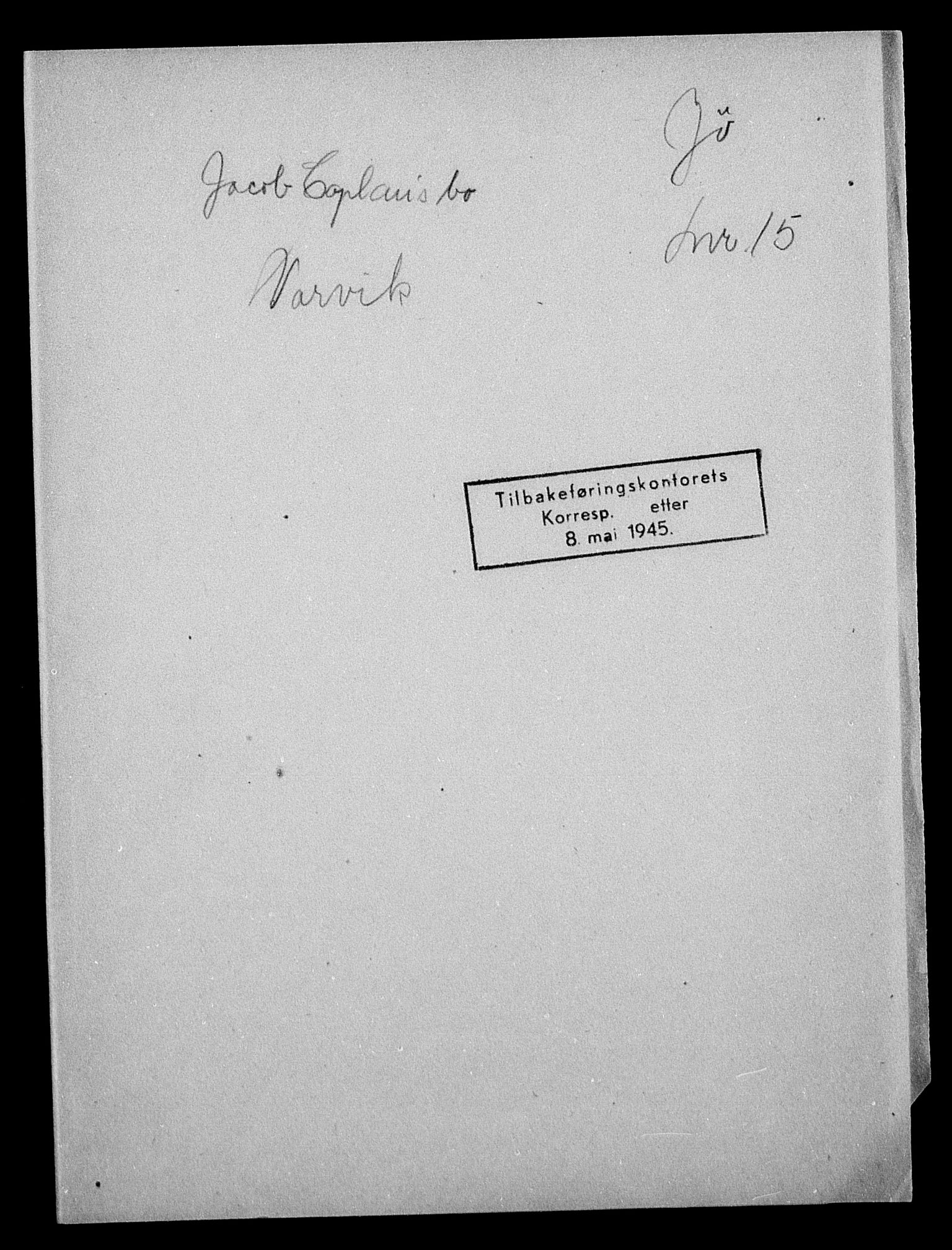 Justisdepartementet, Tilbakeføringskontoret for inndratte formuer, AV/RA-S-1564/H/Hc/Hcb/L0911: --, 1945-1947, p. 415