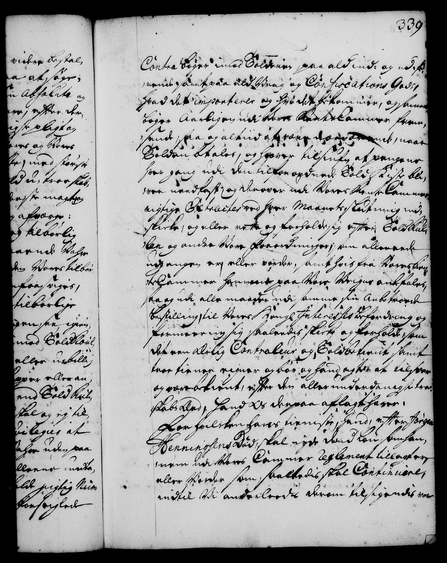Rentekammeret, Kammerkanselliet, RA/EA-3111/G/Gg/Gge/L0001: Norsk bestallingsprotokoll med register (merket RK 53.25), 1720-1730, p. 339