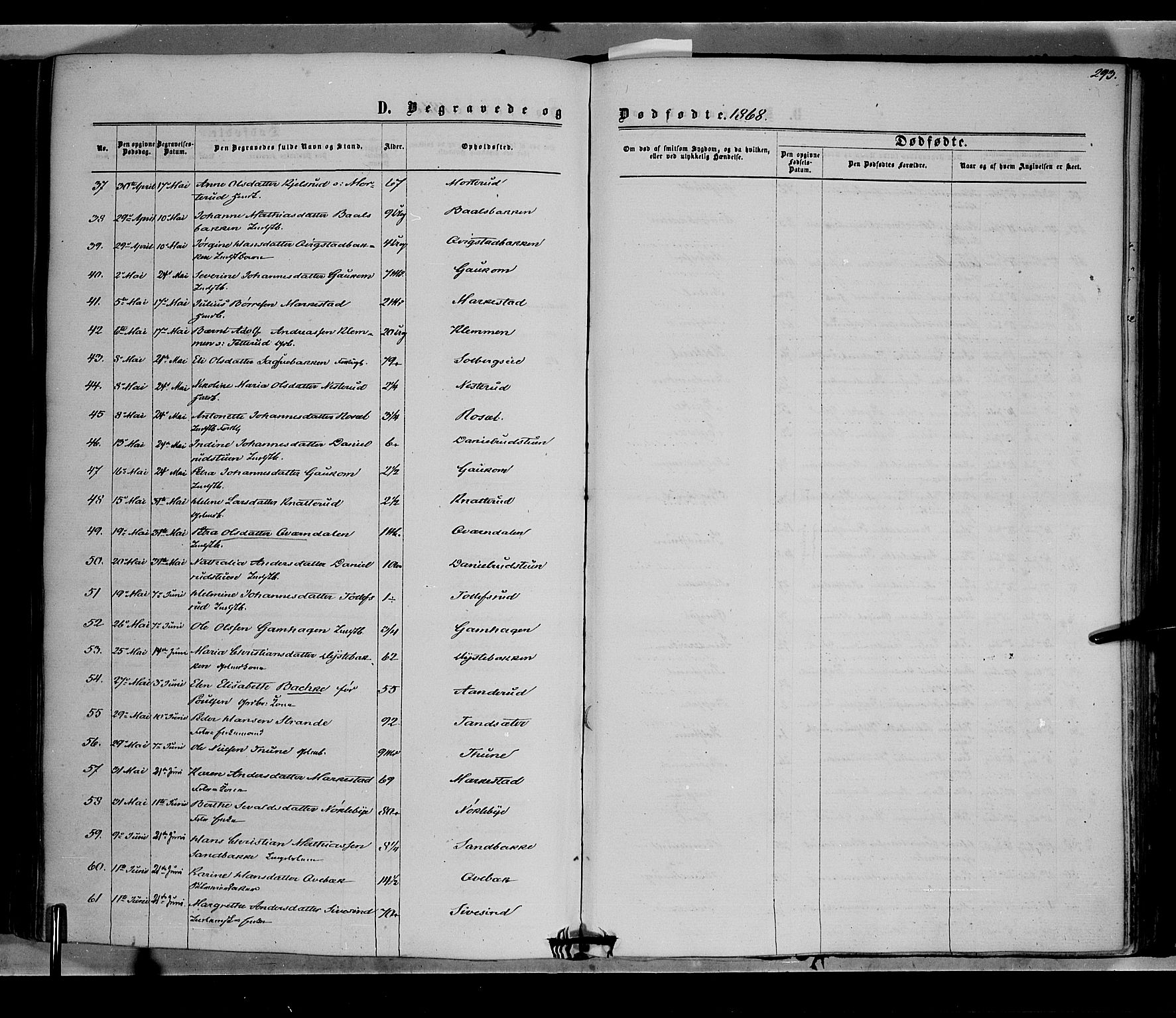 Vestre Toten prestekontor, AV/SAH-PREST-108/H/Ha/Haa/L0007: Parish register (official) no. 7, 1862-1869, p. 293