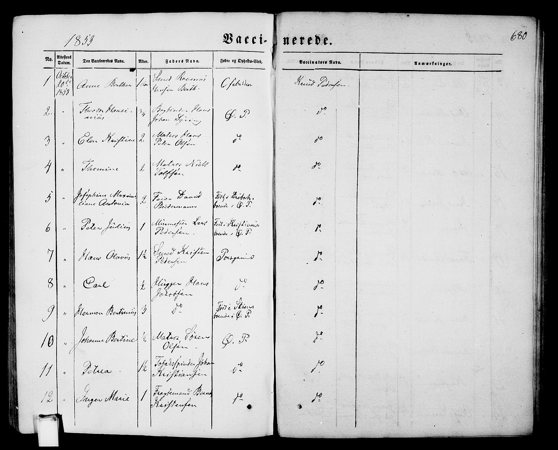 Porsgrunn kirkebøker , SAKO/A-104/G/Gb/L0004: Parish register (copy) no. II 4, 1853-1882, p. 680