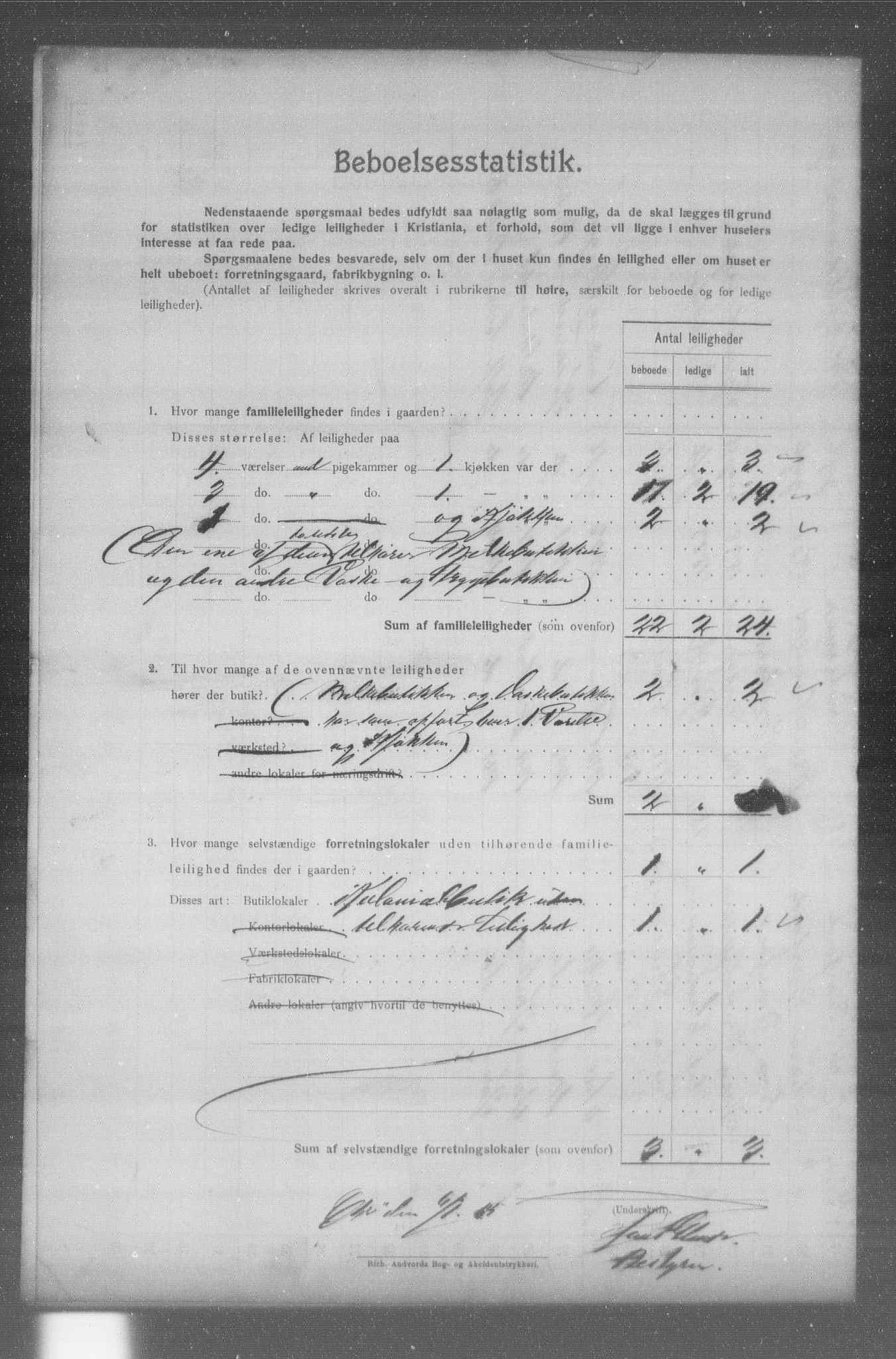 OBA, Municipal Census 1904 for Kristiania, 1904, p. 7825