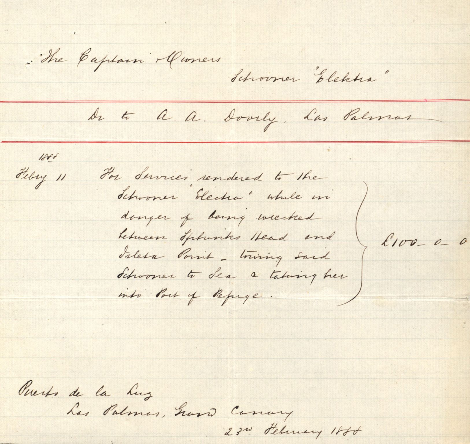 Pa 63 - Østlandske skibsassuranceforening, VEMU/A-1079/G/Ga/L0023/0004: Havaridokumenter / Petrus, Eimund, Eidsvold, Electra, Eliezer, Elise, 1888, p. 24