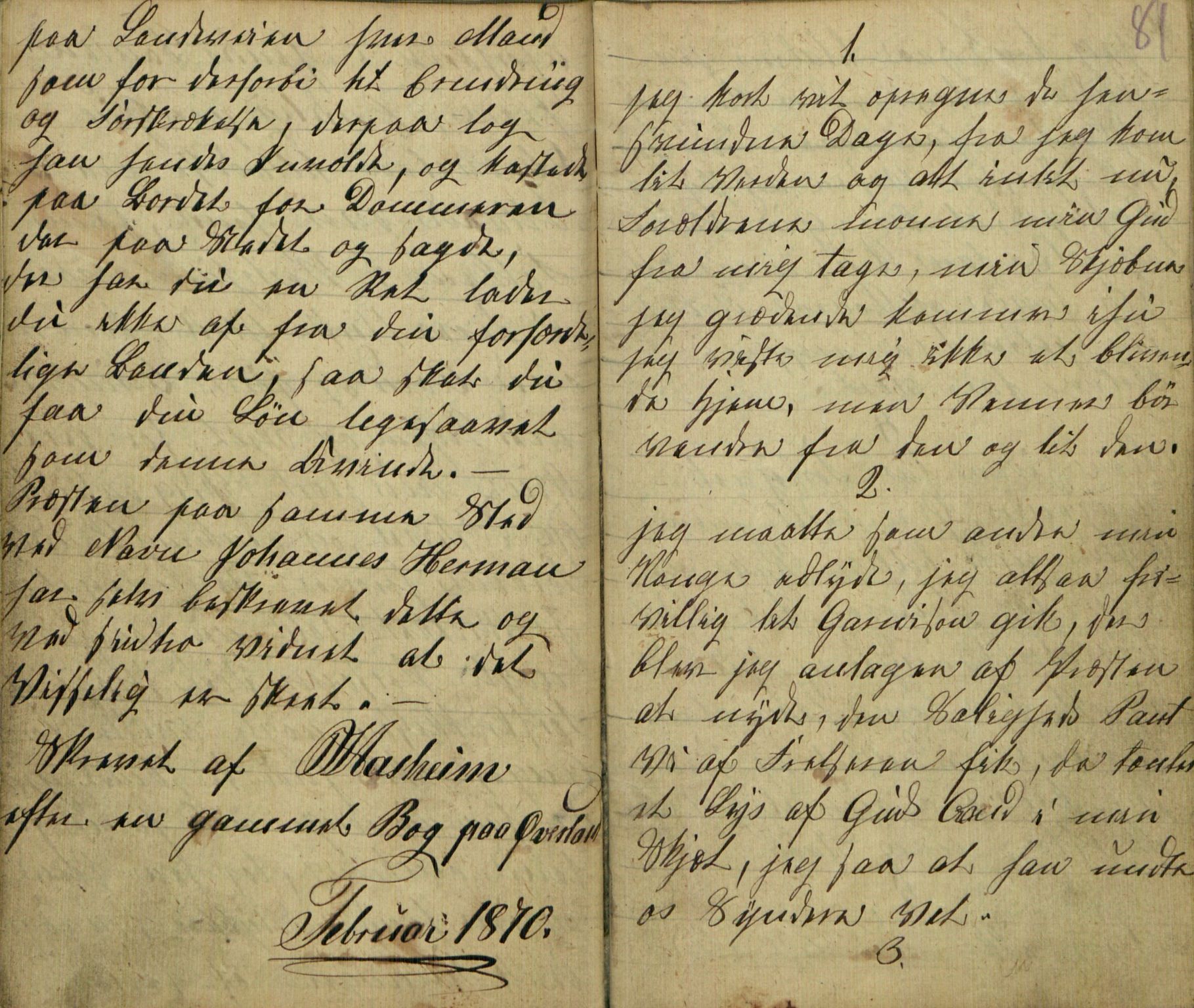 Rikard Berge, TEMU/TGM-A-1003/F/L0005/0018: 160-200 / 177 Handskriven visebok. Tilhører Aasheim af Sigjords Præstegjeld, 1870. Vise, 1870, p. 81
