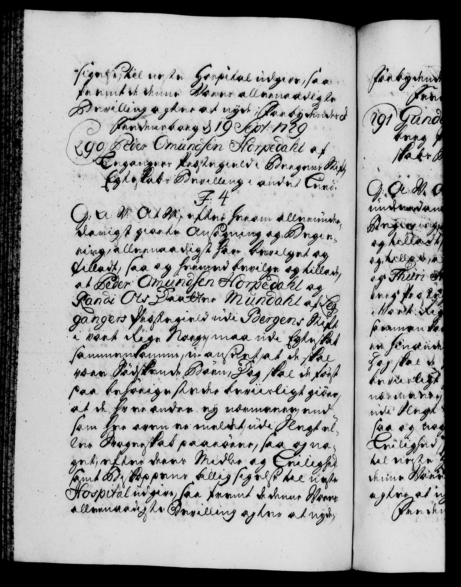 Danske Kanselli 1572-1799, AV/RA-EA-3023/F/Fc/Fca/Fcaa/L0026: Norske registre, 1729-1730, p. 224b