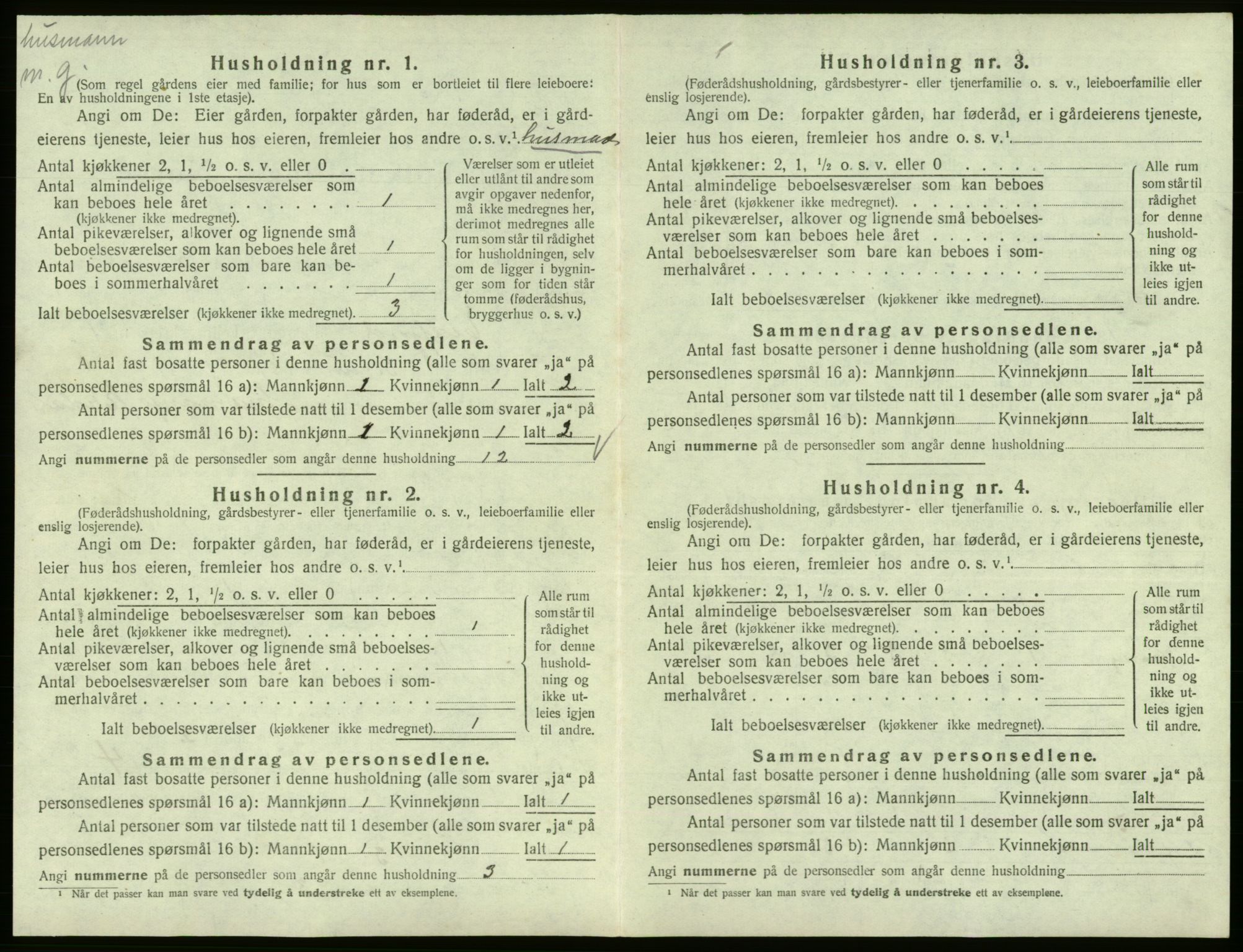 SAB, 1920 census for Eidfjord, 1920, p. 37