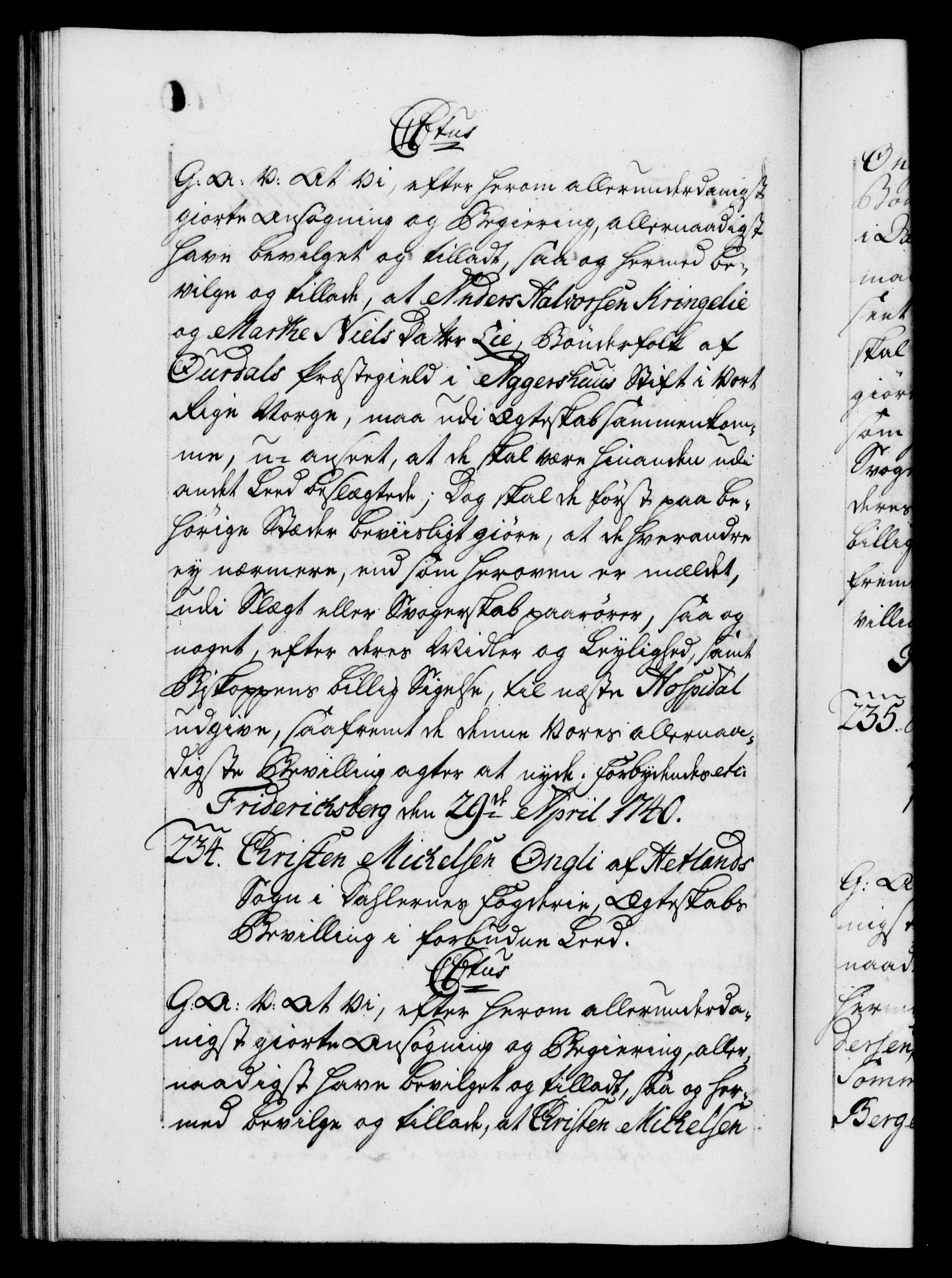 Danske Kanselli 1572-1799, AV/RA-EA-3023/F/Fc/Fca/Fcaa/L0031: Norske registre, 1739-1740, p. 479b