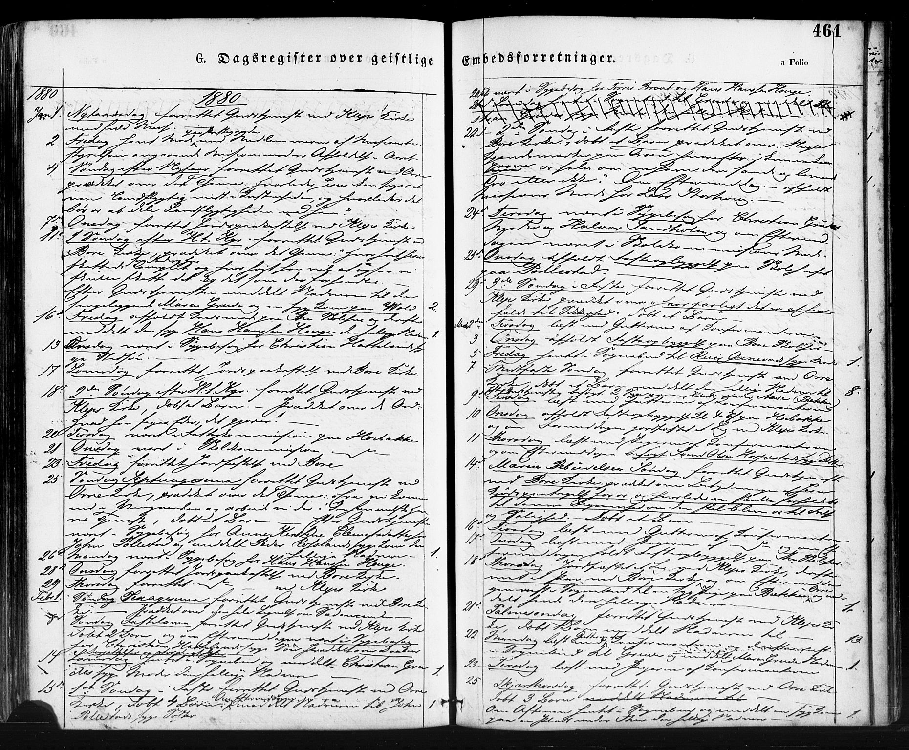 Klepp sokneprestkontor, SAST/A-101803/001/3/30BA/L0006: Parish register (official) no. A 6, 1871-1885, p. 461
