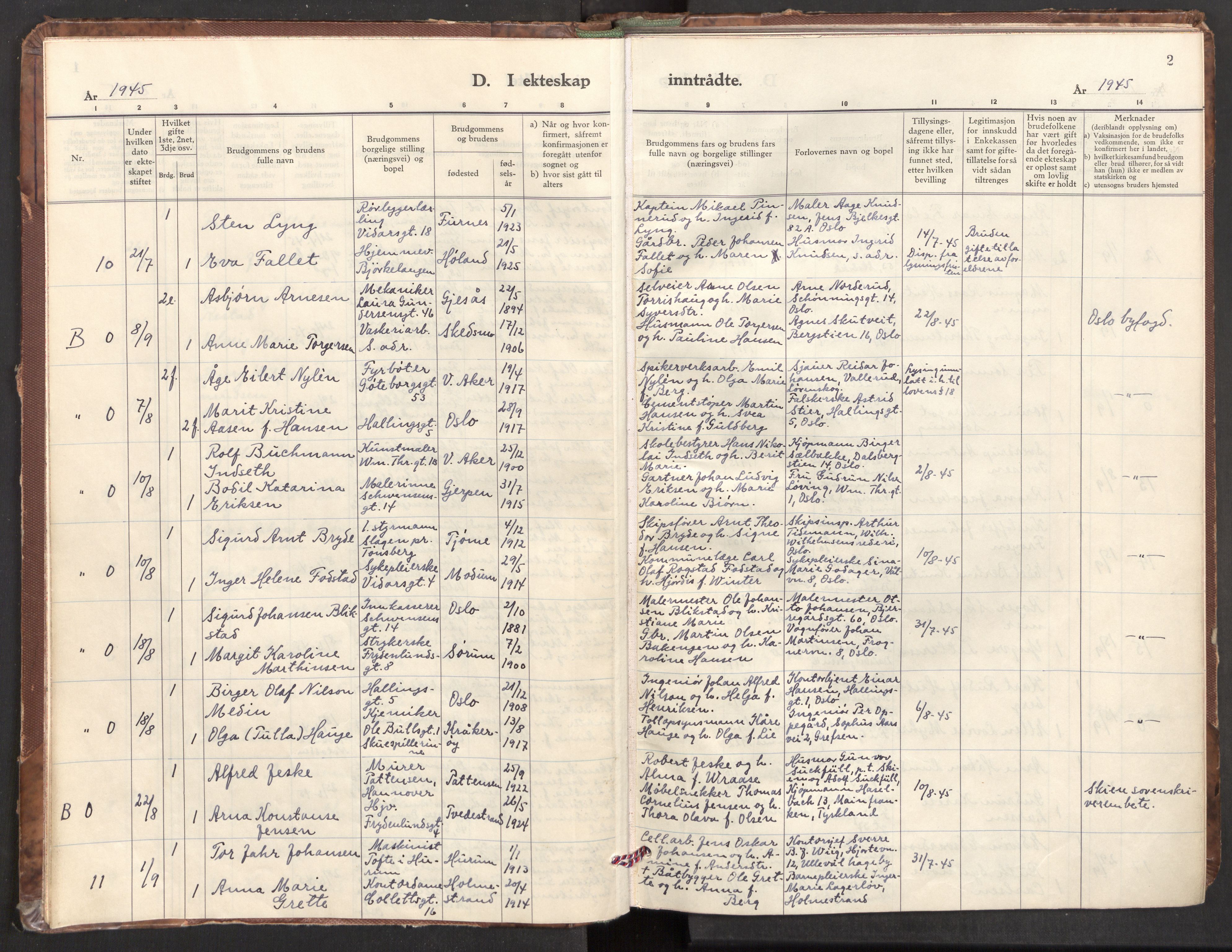 Markus prestekontor Kirkebøker, AV/SAO-A-10830/F/L0005: Parish register (official) no. 5, 1942-1960, p. 2