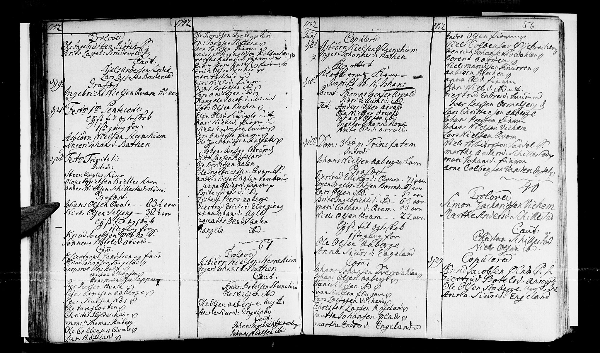 Sogndal sokneprestembete, AV/SAB-A-81301/H/Haa/Haaa/L0003: Parish register (official) no. A 3, 1747-1768, p. 56