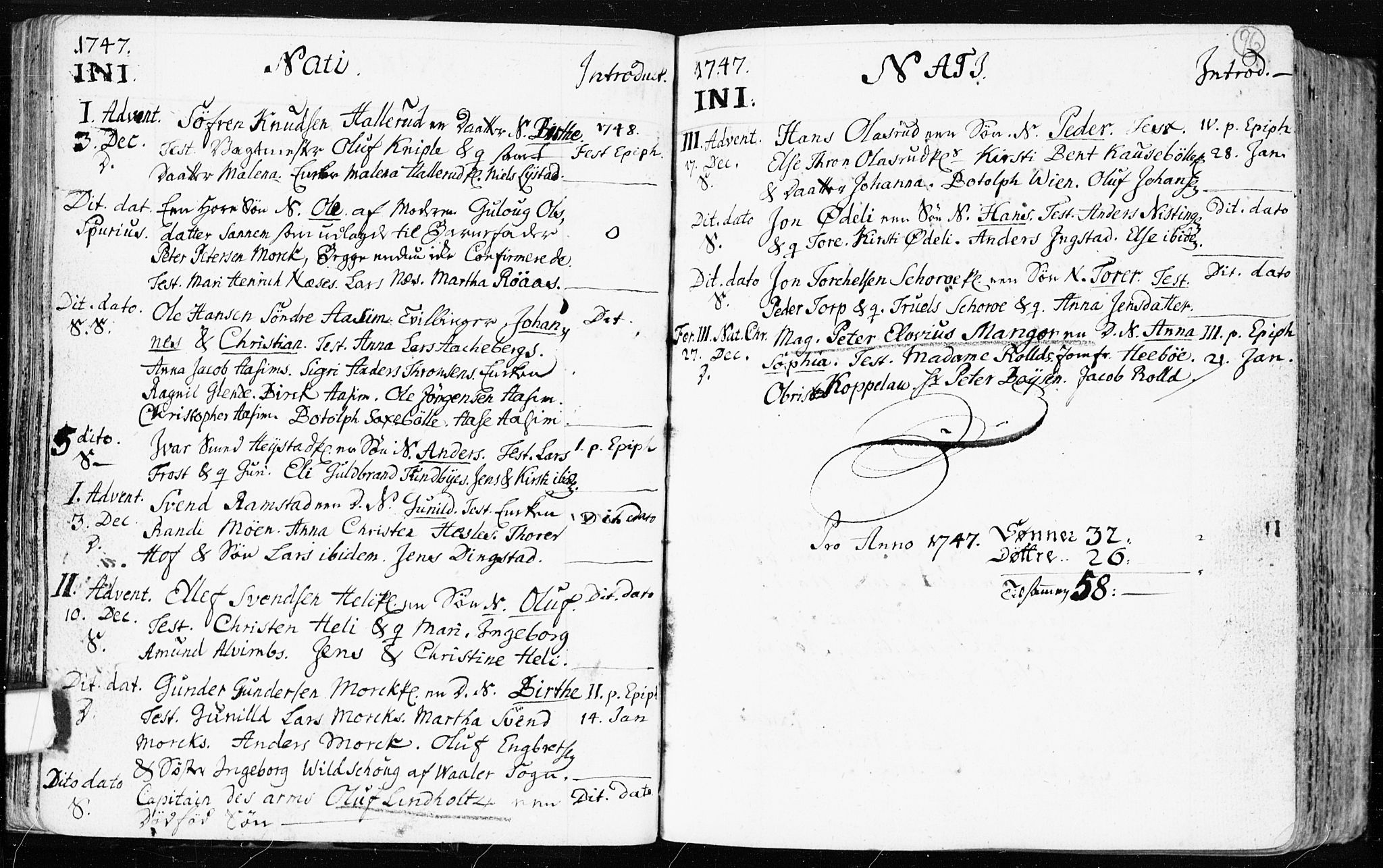 Spydeberg prestekontor Kirkebøker, AV/SAO-A-10924/F/Fa/L0002: Parish register (official) no. I 2, 1739-1780, p. 96