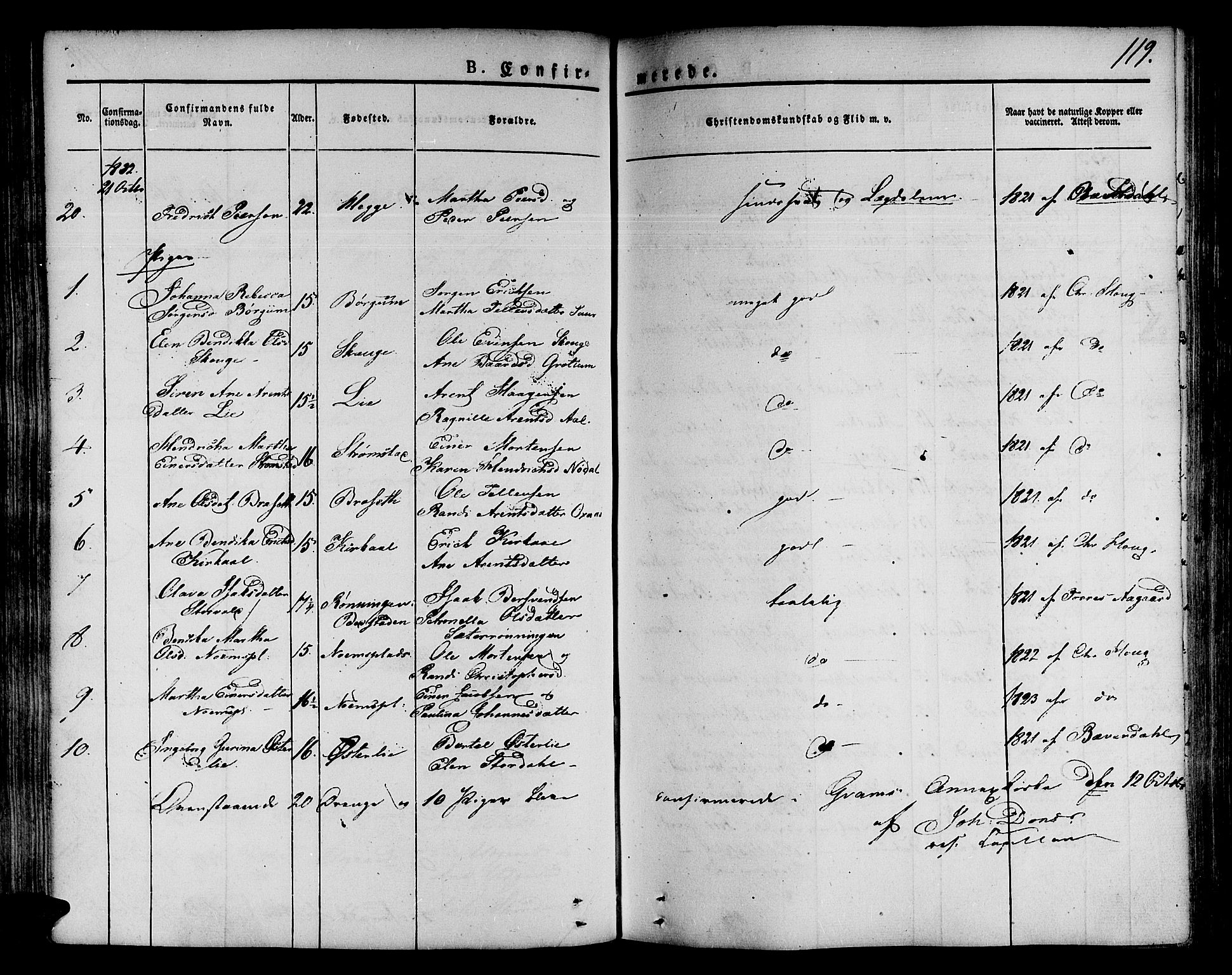 Ministerialprotokoller, klokkerbøker og fødselsregistre - Nord-Trøndelag, SAT/A-1458/746/L0445: Parish register (official) no. 746A04, 1826-1846, p. 119