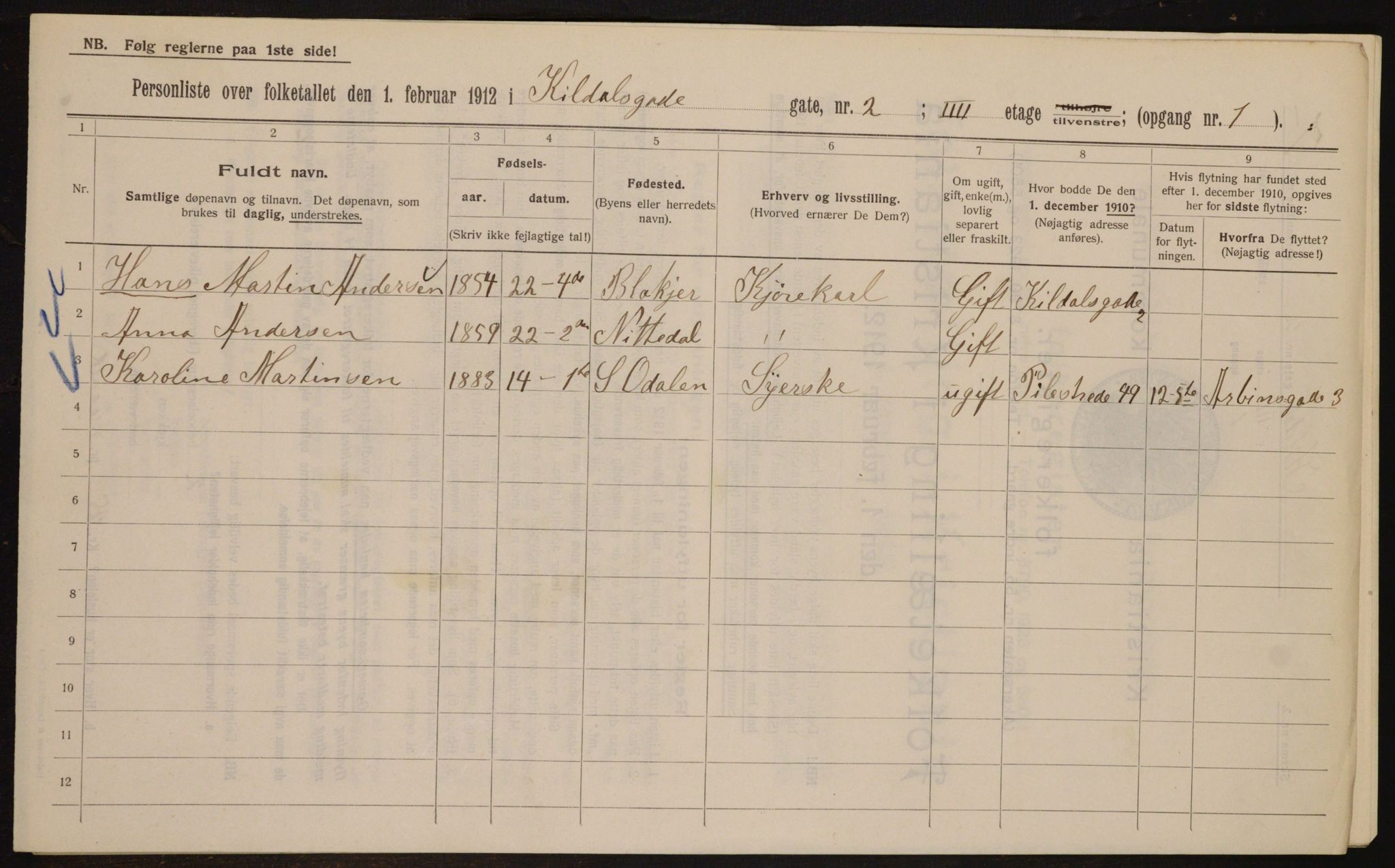 OBA, Municipal Census 1912 for Kristiania, 1912, p. 49757