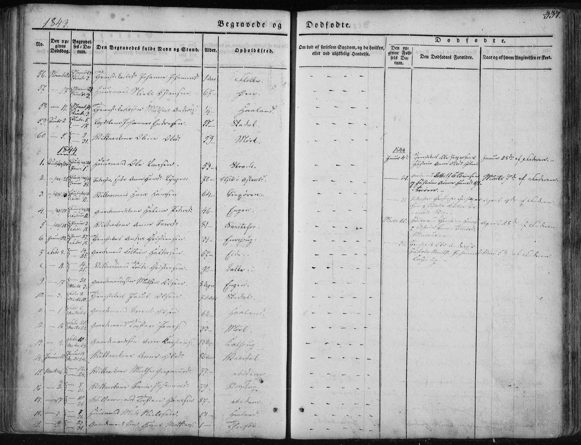 Fjaler sokneprestembete, SAB/A-79801/H/Haa/Haaa/L0006: Parish register (official) no. A 6, 1835-1884, p. 337