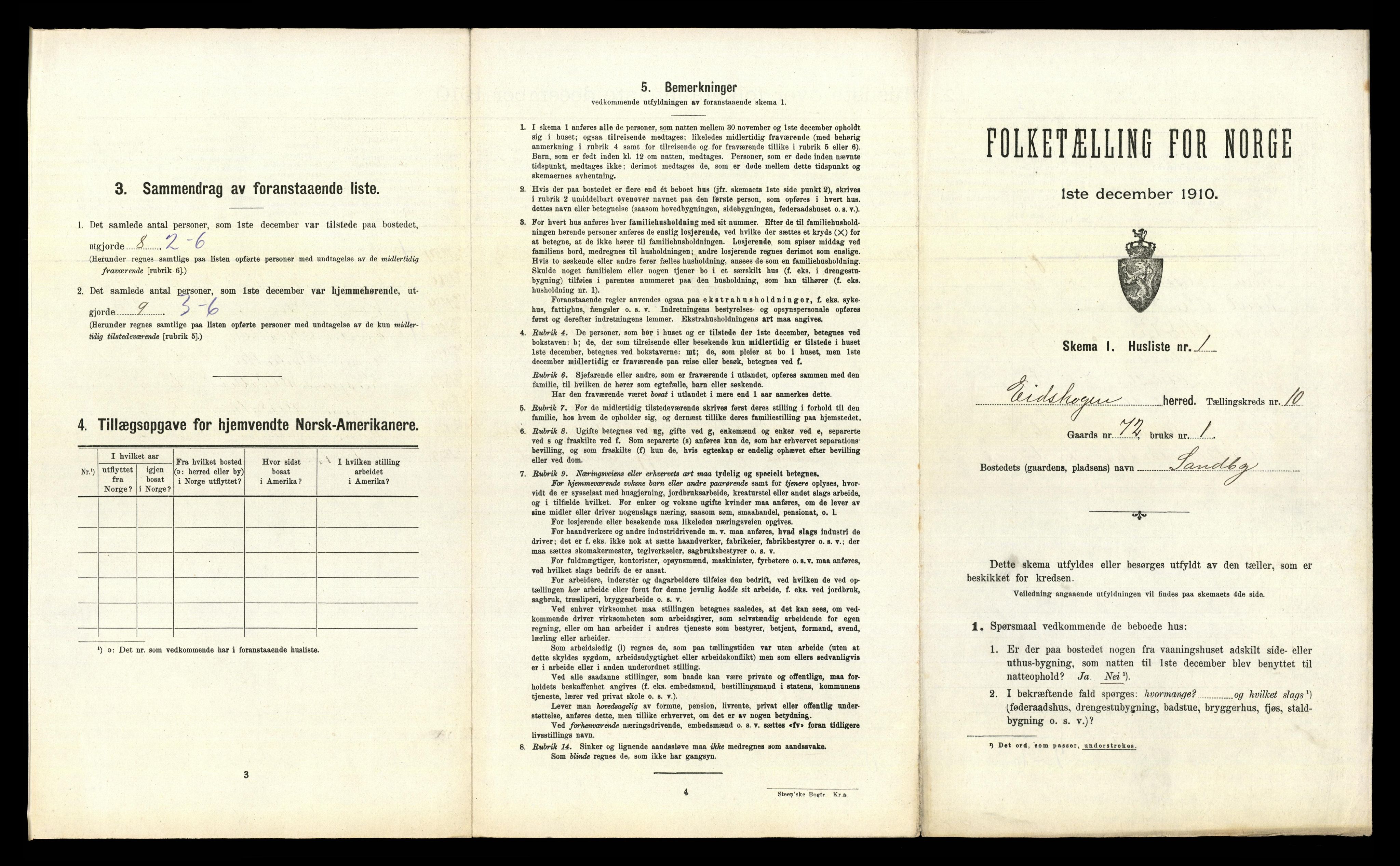 RA, 1910 census for Eidskog, 1910, p. 1564