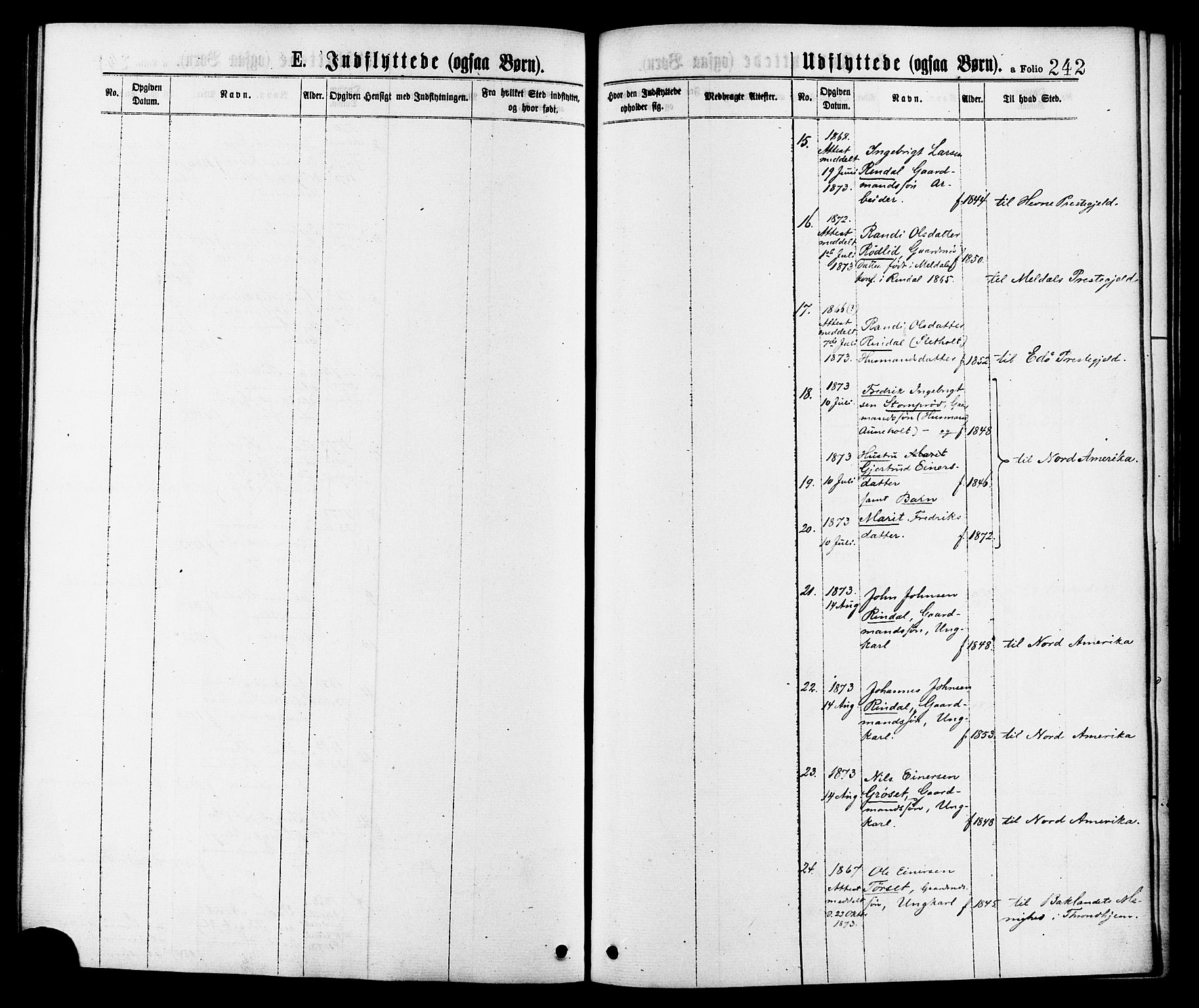 Ministerialprotokoller, klokkerbøker og fødselsregistre - Møre og Romsdal, AV/SAT-A-1454/598/L1068: Parish register (official) no. 598A02, 1872-1881, p. 242