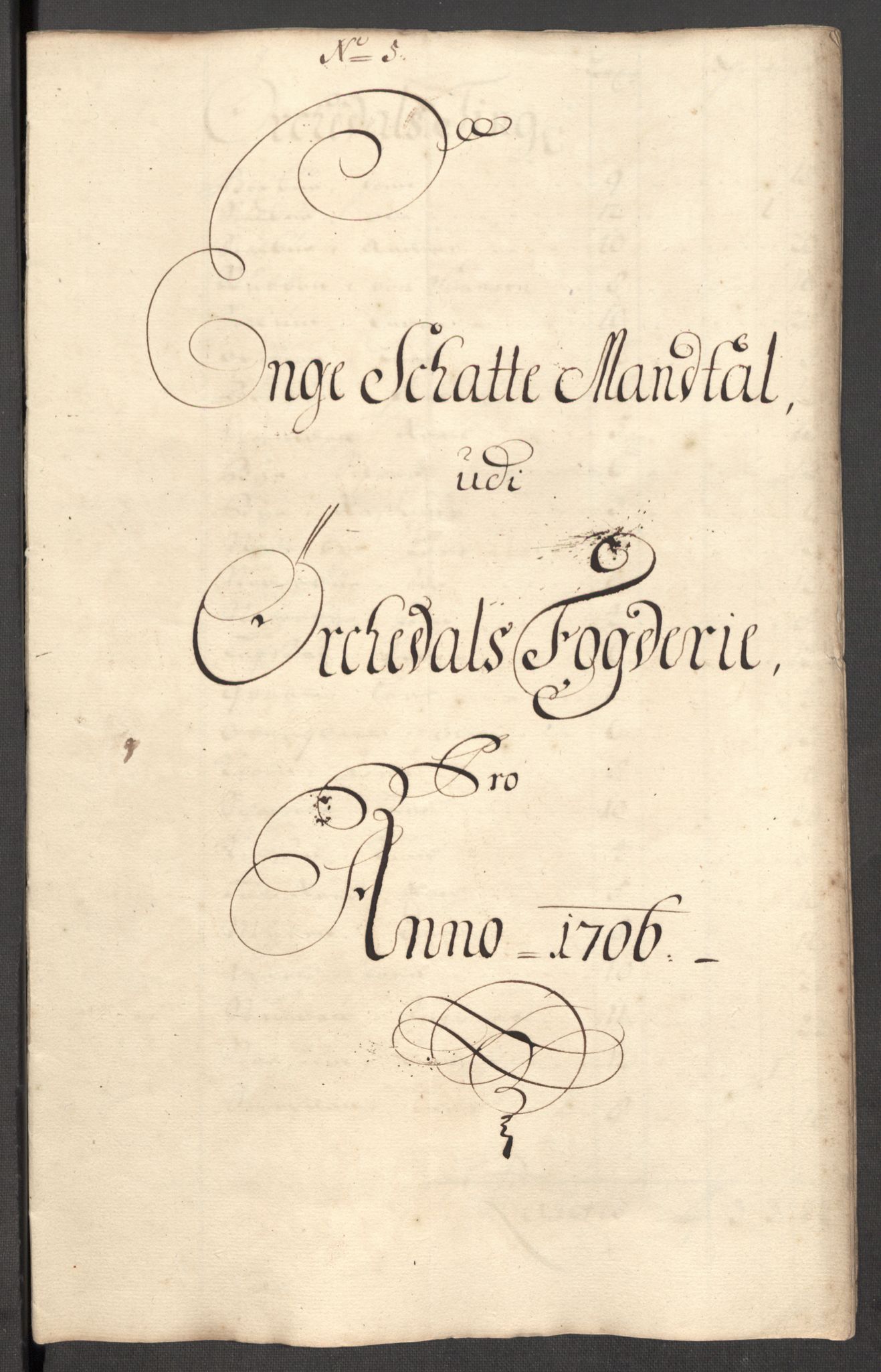 Rentekammeret inntil 1814, Reviderte regnskaper, Fogderegnskap, AV/RA-EA-4092/R60/L3956: Fogderegnskap Orkdal og Gauldal, 1706, p. 111