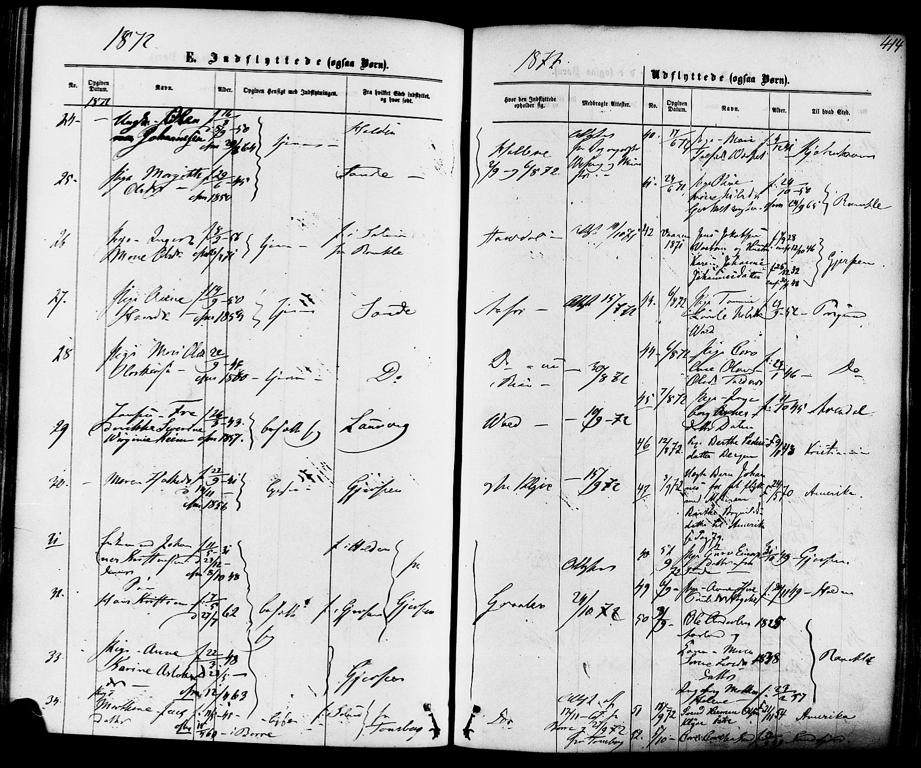 Solum kirkebøker, SAKO/A-306/F/Fa/L0008: Parish register (official) no. I 8, 1865-1876, p. 414