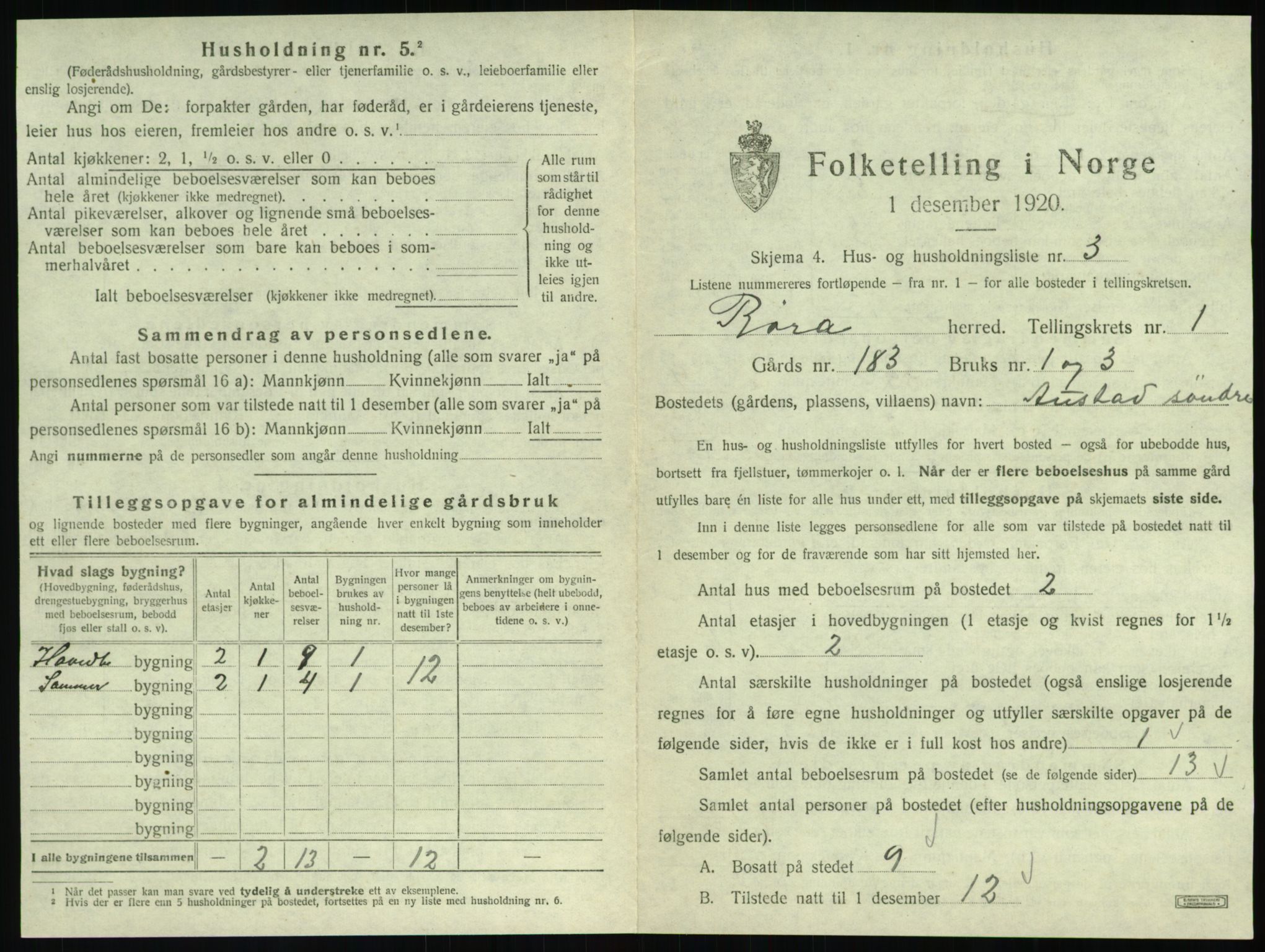 SAT, 1920 census for Røra, 1920, p. 27