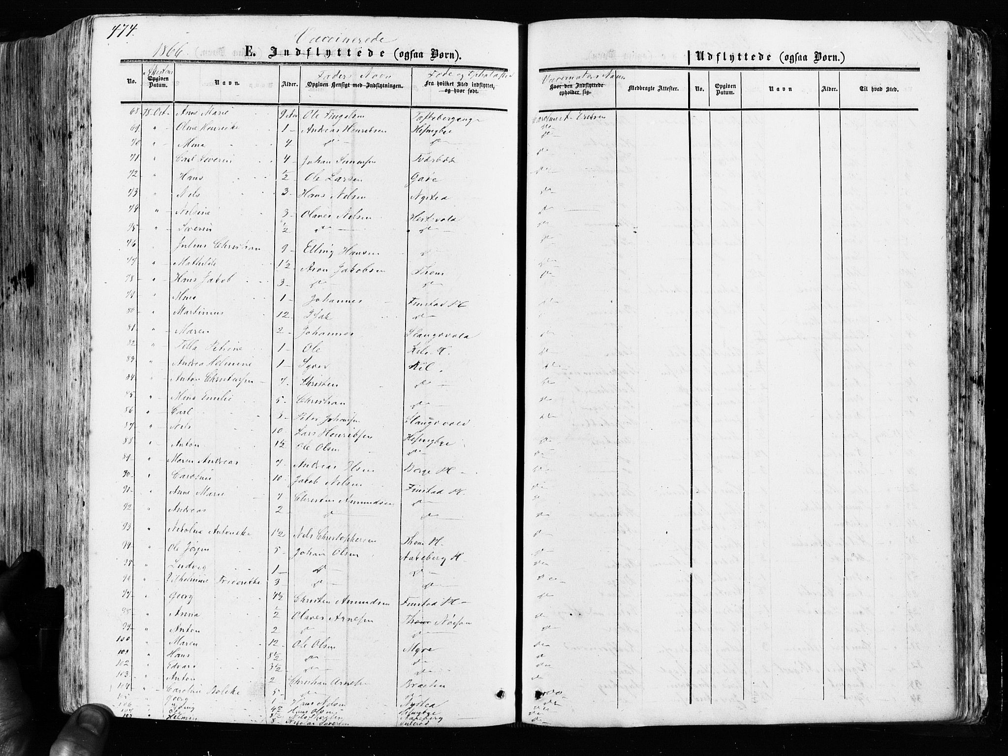 Råde prestekontor kirkebøker, AV/SAO-A-2009/F/Fa/L0006: Parish register (official) no. 6, 1854-1877, p. 474