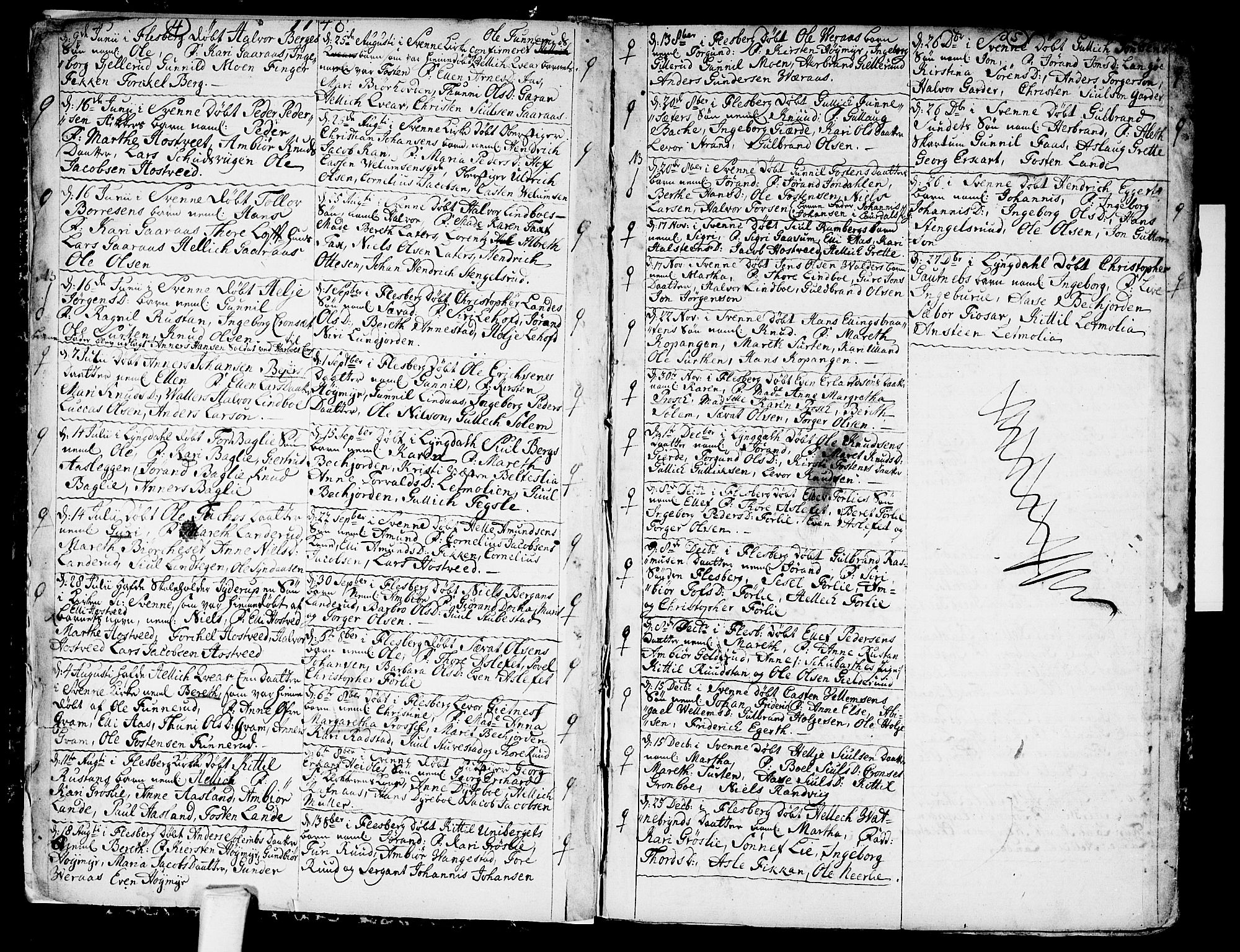 Flesberg kirkebøker, AV/SAKO-A-18/F/Fa/L0003: Parish register (official) no. I 3, 1748-1790, p. 4-5