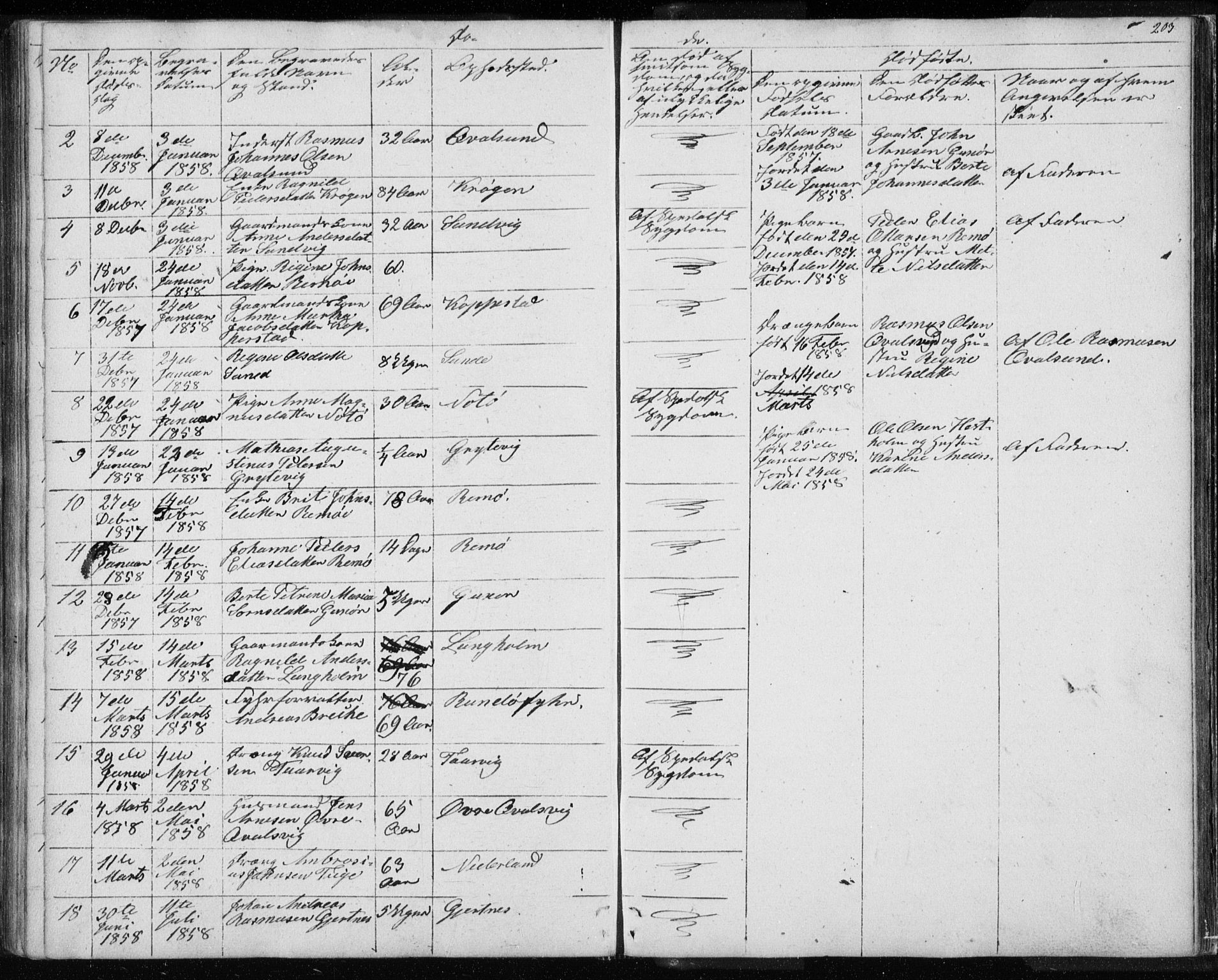 Ministerialprotokoller, klokkerbøker og fødselsregistre - Møre og Romsdal, AV/SAT-A-1454/507/L0079: Parish register (copy) no. 507C02, 1854-1877, p. 203