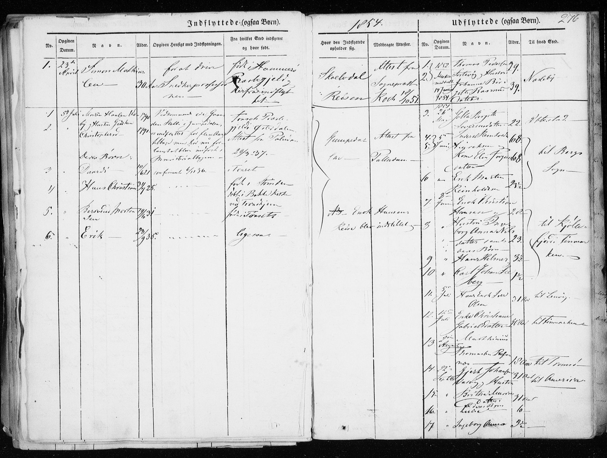 Tranøy sokneprestkontor, SATØ/S-1313/I/Ia/Iaa/L0006kirke: Parish register (official) no. 6, 1844-1855, p. 276