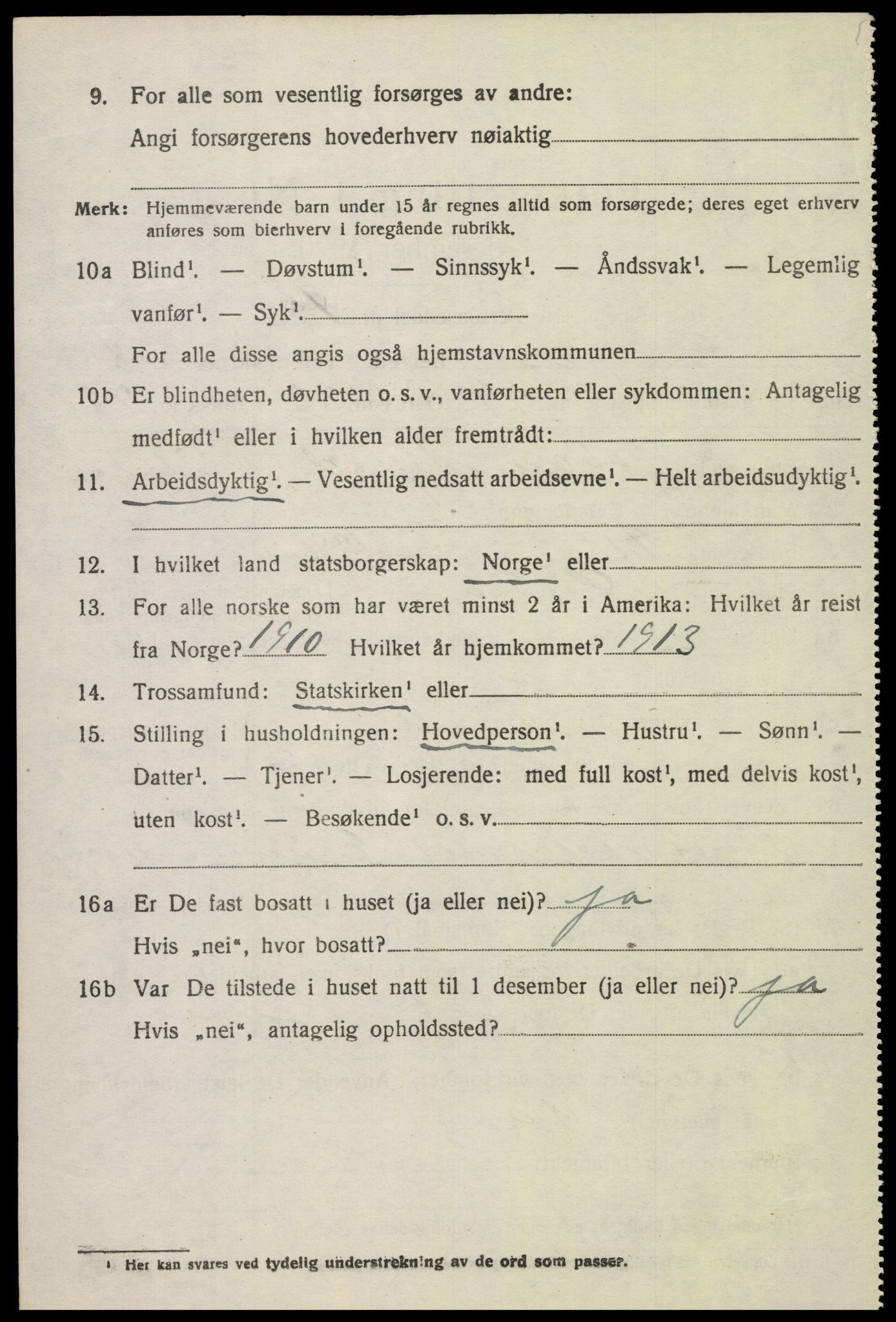 SAK, 1920 census for Lista, 1920, p. 8330