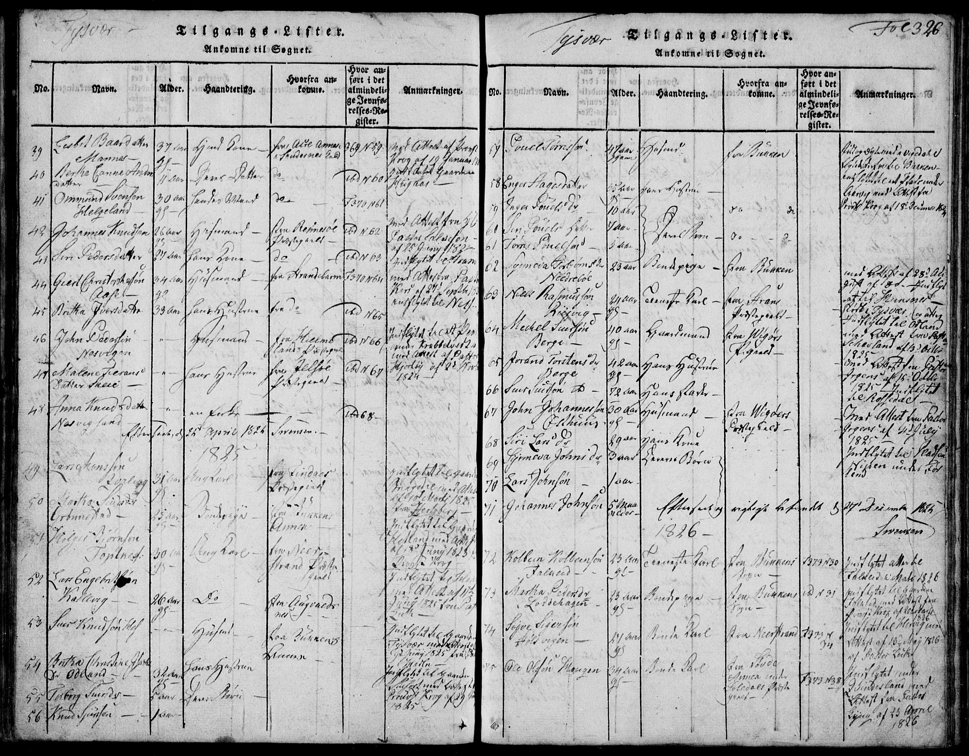 Skjold sokneprestkontor, AV/SAST-A-101847/H/Ha/Hab/L0002: Parish register (copy) no. B 2 /1, 1815-1830, p. 326