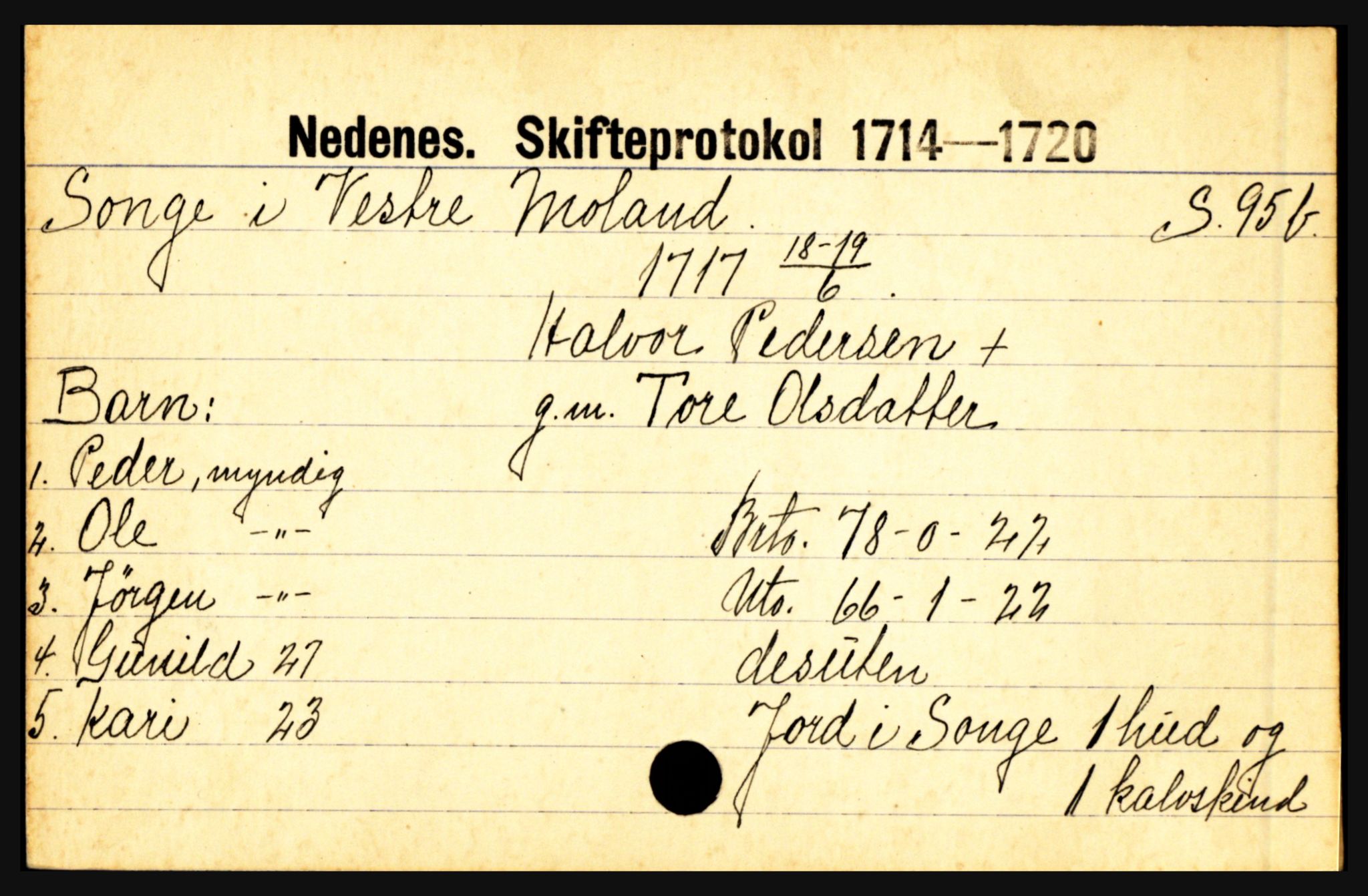 Nedenes sorenskriveri før 1824, AV/SAK-1221-0007/H, p. 27861