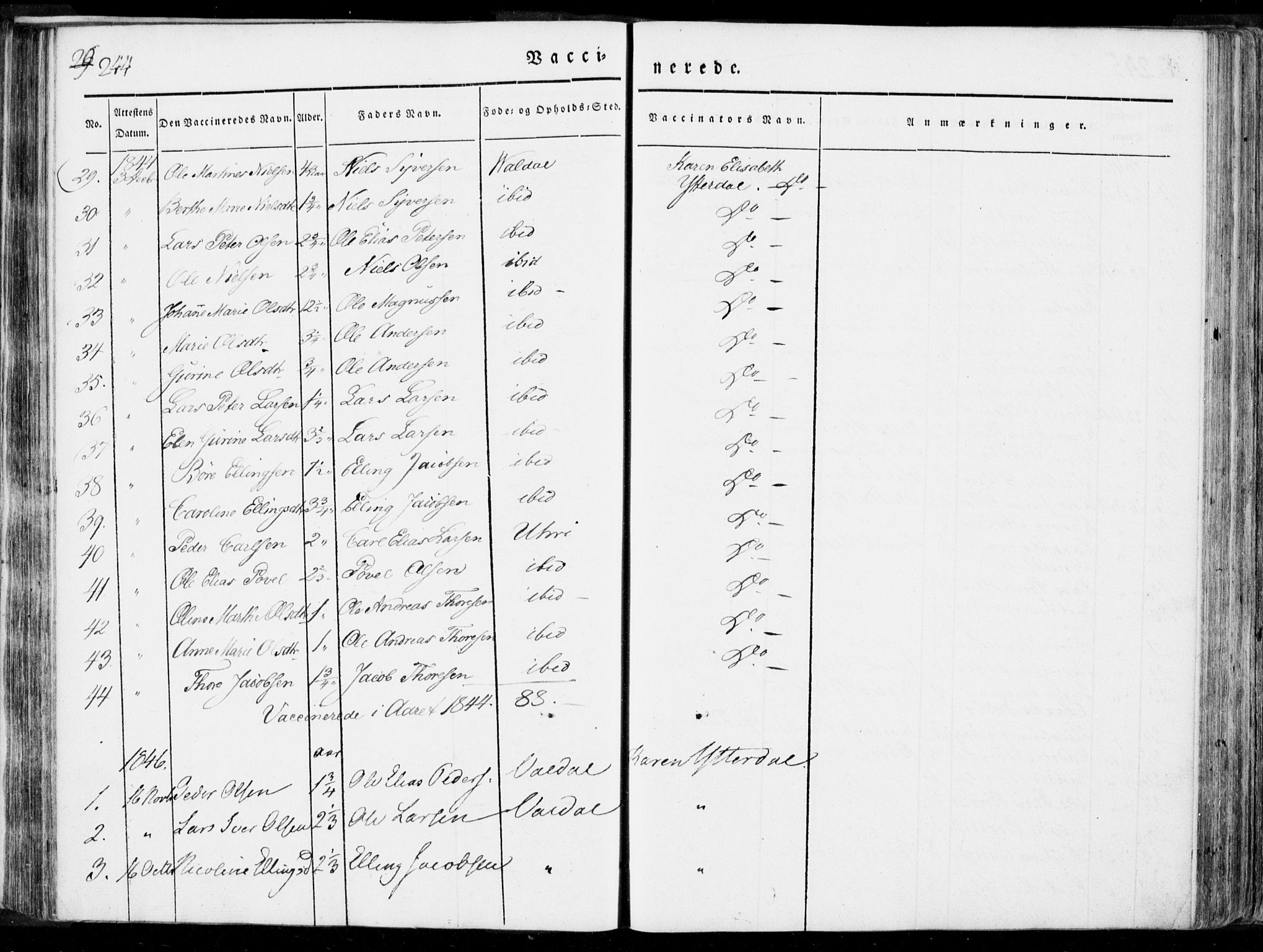 Ministerialprotokoller, klokkerbøker og fødselsregistre - Møre og Romsdal, SAT/A-1454/519/L0248: Parish register (official) no. 519A07, 1829-1860, p. 244