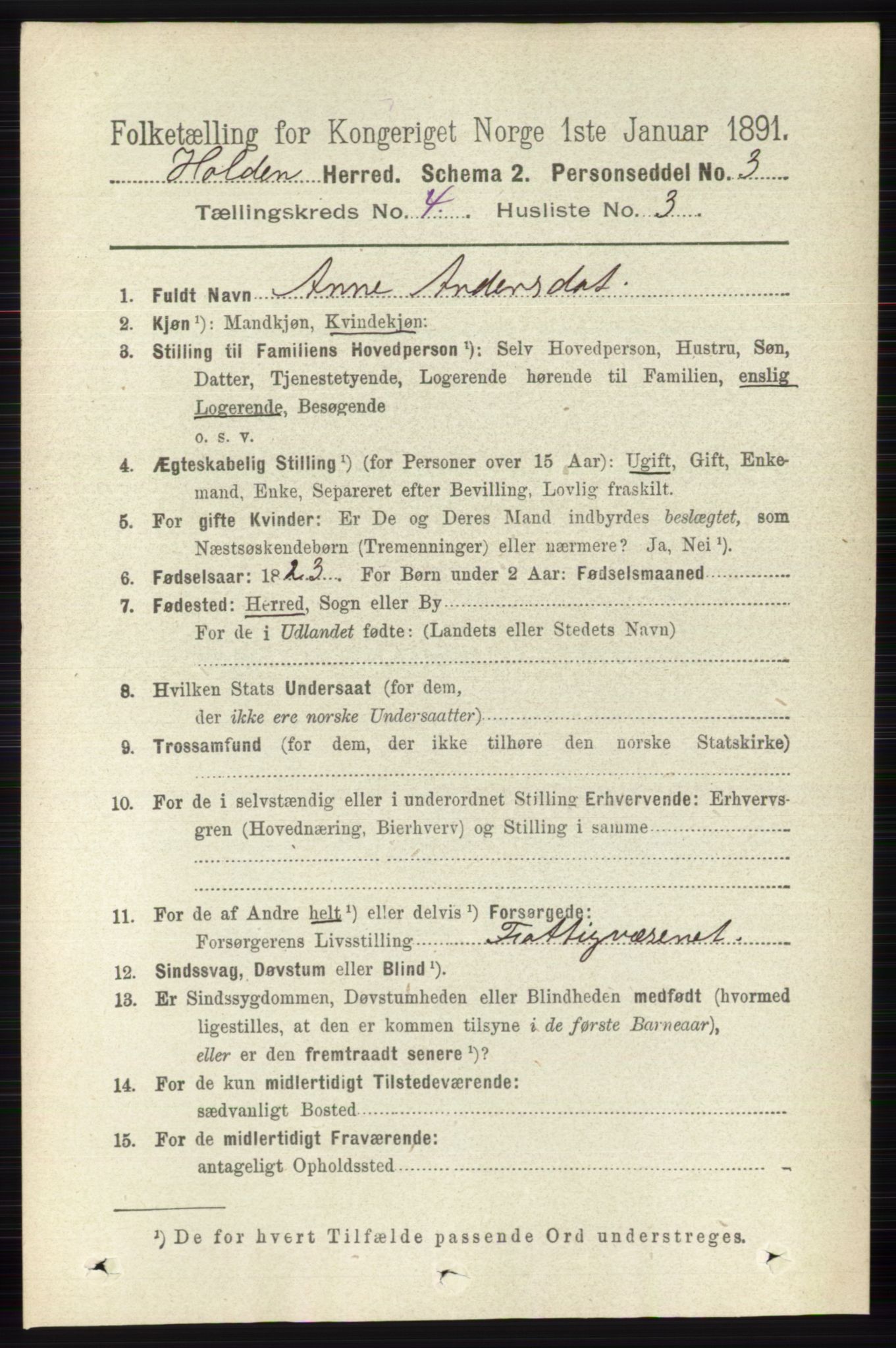 RA, 1891 census for 0819 Holla, 1891, p. 2269