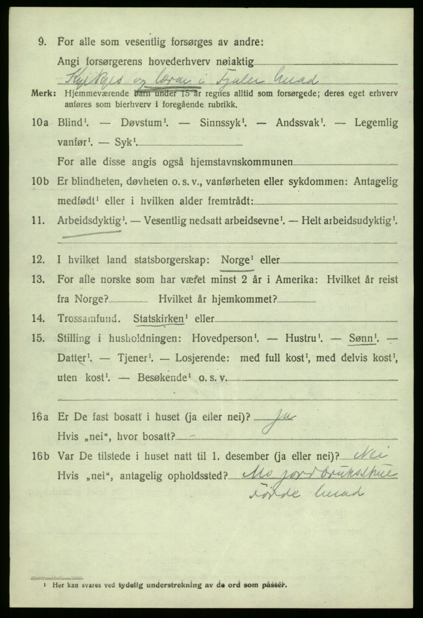 SAB, 1920 census for Fjaler, 1920, p. 2672