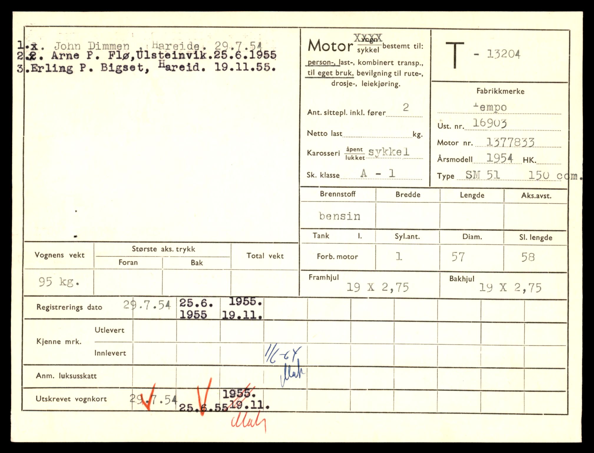 Møre og Romsdal vegkontor - Ålesund trafikkstasjon, AV/SAT-A-4099/F/Fe/L0038: Registreringskort for kjøretøy T 13180 - T 13360, 1927-1998, p. 413