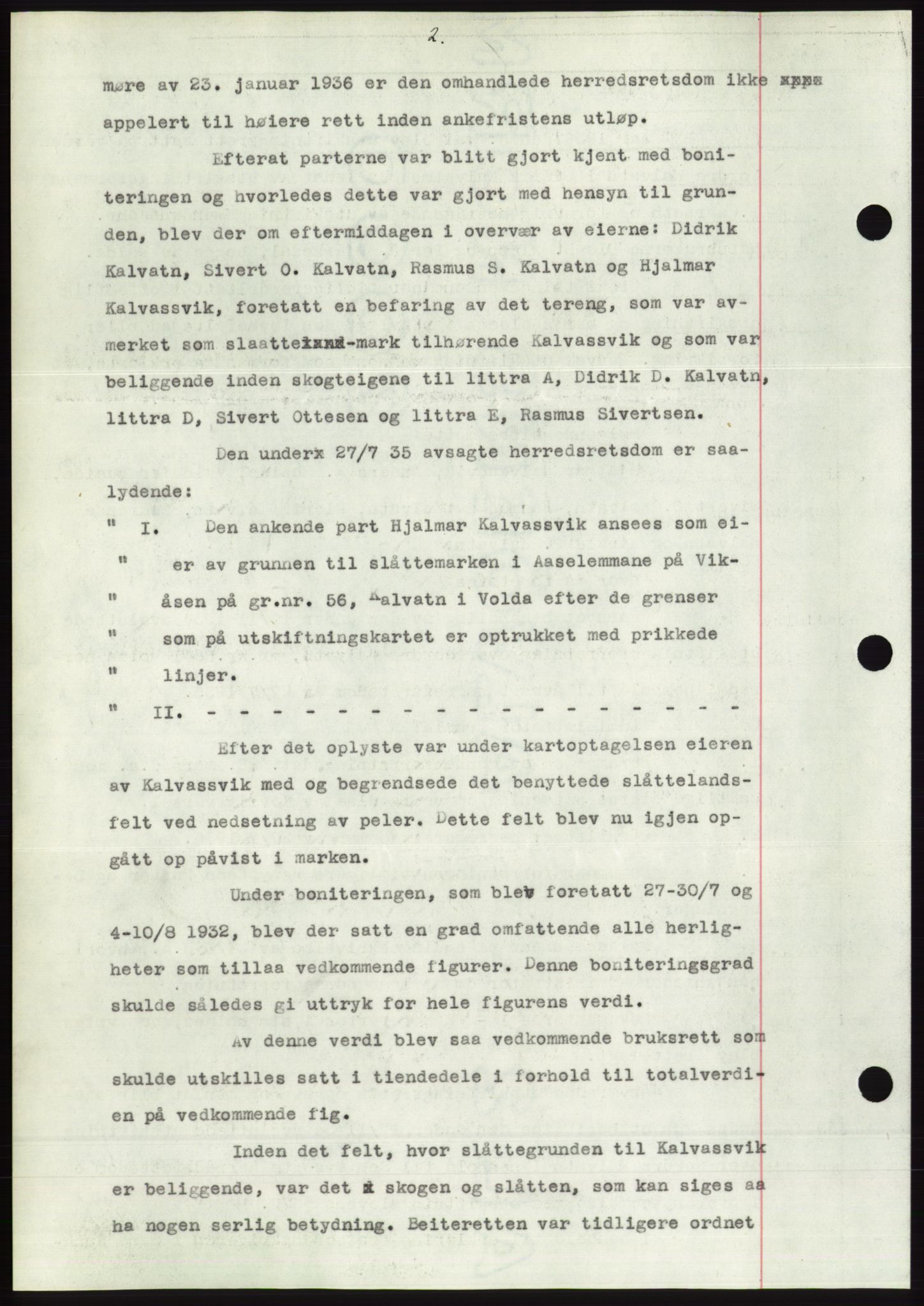 Søre Sunnmøre sorenskriveri, AV/SAT-A-4122/1/2/2C/L0060: Mortgage book no. 54, 1935-1936, Deed date: 12.05.1936