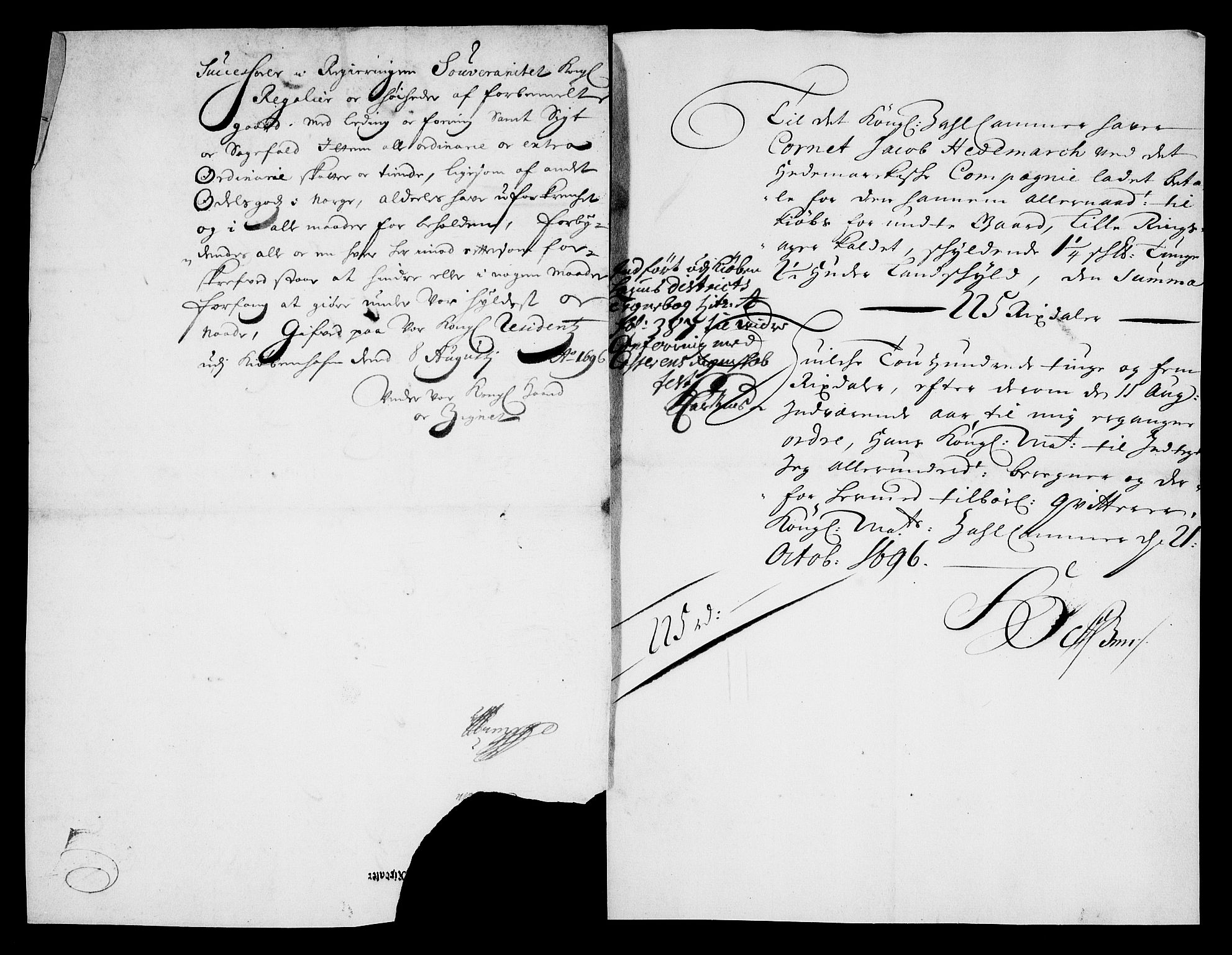 Rentekammeret inntil 1814, Realistisk ordnet avdeling, RA/EA-4070/On/L0013: [Jj 14]: Forskjellige dokumenter om krongodset i Norge, 1672-1722, p. 274