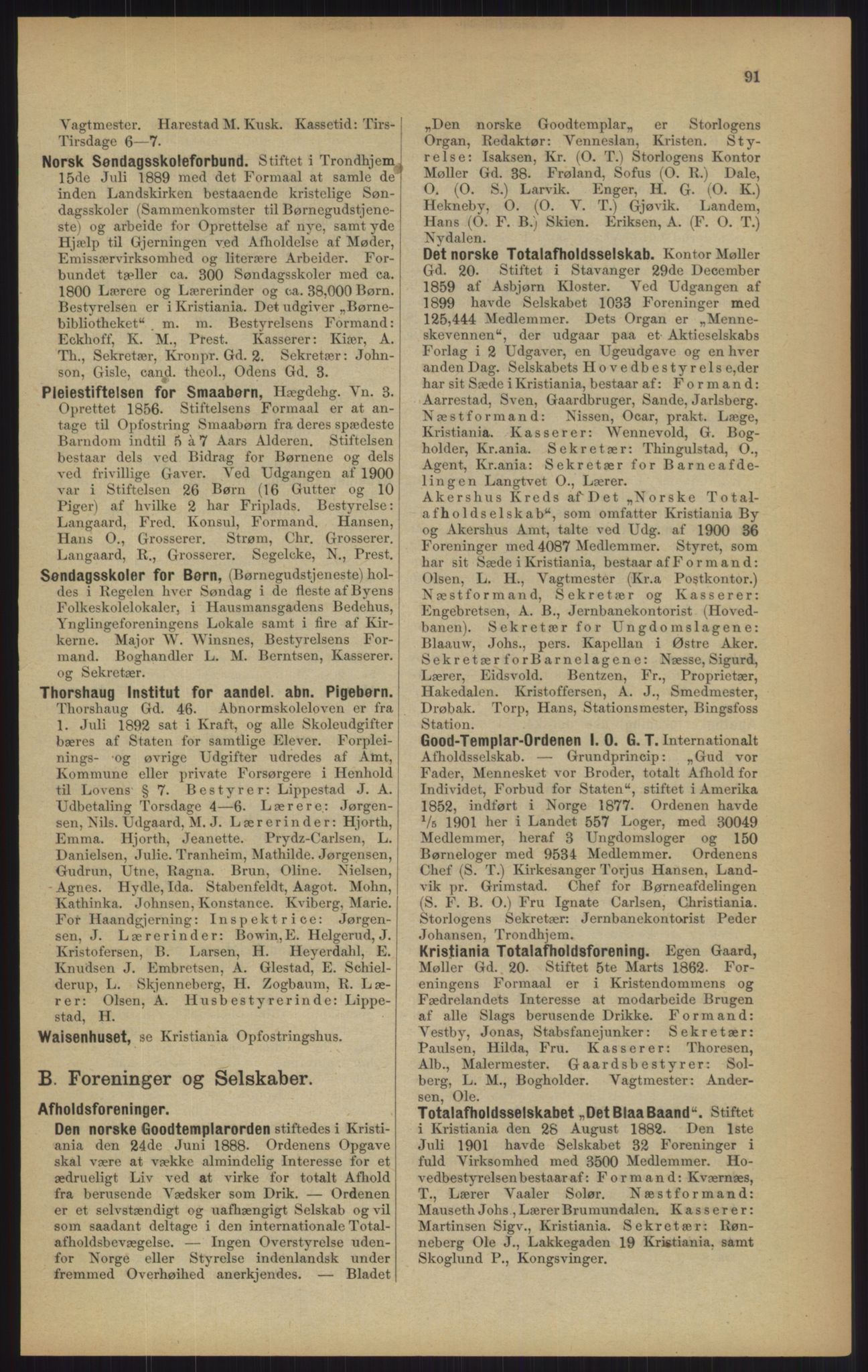 Kristiania/Oslo adressebok, PUBL/-, 1902, p. 91