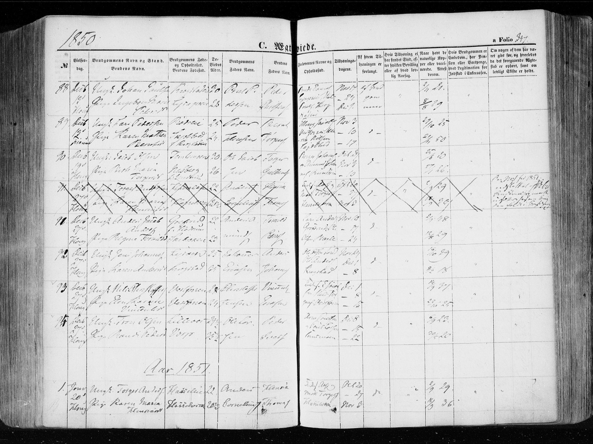 Eiker kirkebøker, SAKO/A-4/F/Fa/L0014: Parish register (official) no. I 14, 1846-1854, p. 347